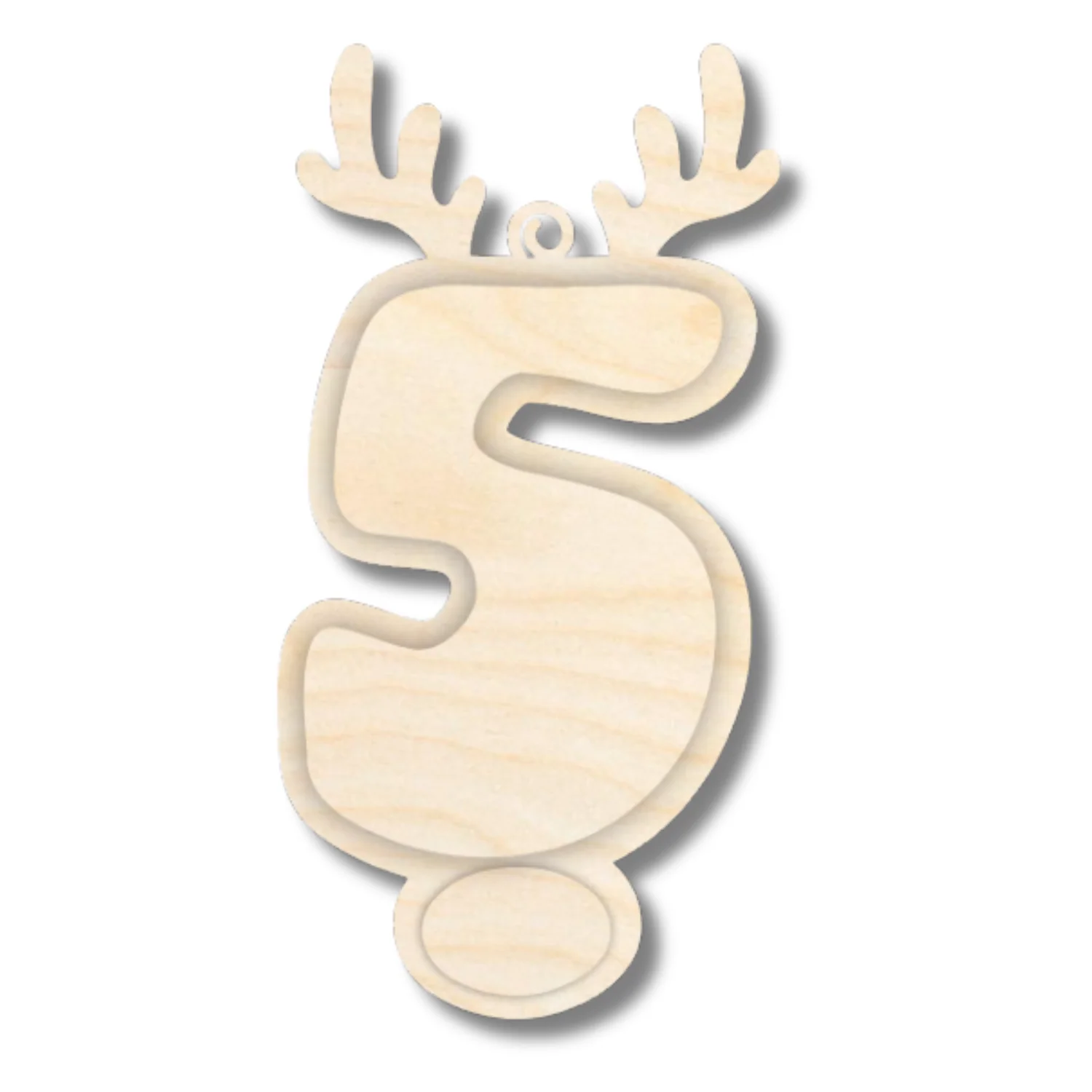 Unfinished Wood Layered Letter and Number Reindeer Ornaments | A-Z | 0-9 | 3 Piece | 6" Tall | 1/8" Wood | Wood Craft DIY - Image 34