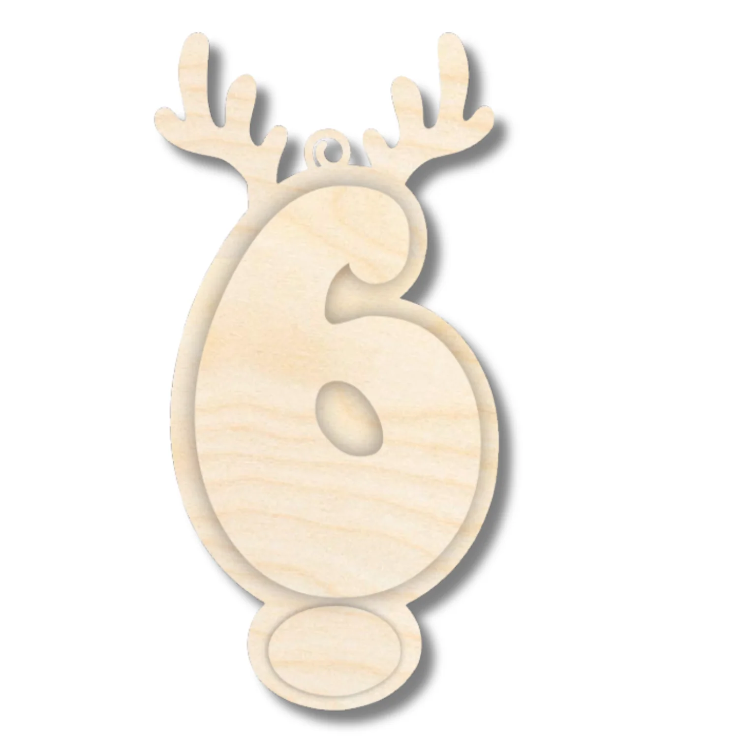Unfinished Wood Layered Letter and Number Reindeer Ornaments | A-Z | 0-9 | 3 Piece | 6" Tall | 1/8" Wood | Wood Craft DIY - Image 35