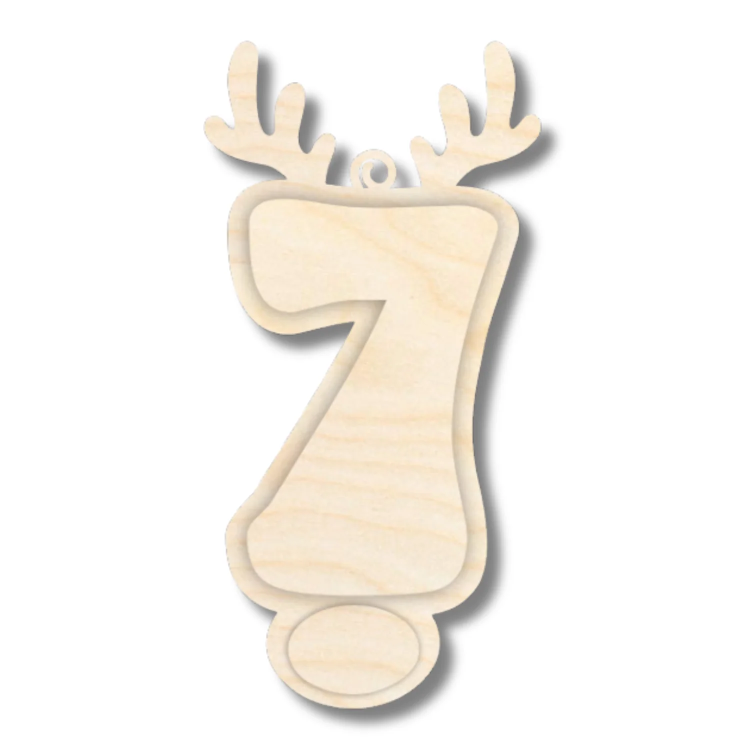 Unfinished Wood Layered Letter and Number Reindeer Ornaments | A-Z | 0-9 | 3 Piece | 6" Tall | 1/8" Wood | Wood Craft DIY - Image 36