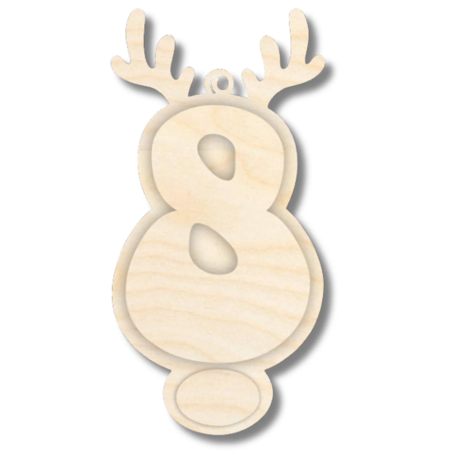 Unfinished Wood Layered Letter and Number Reindeer Ornaments | A-Z | 0-9 | 3 Piece | 6" Tall | 1/8" Wood | Wood Craft DIY - Image 37