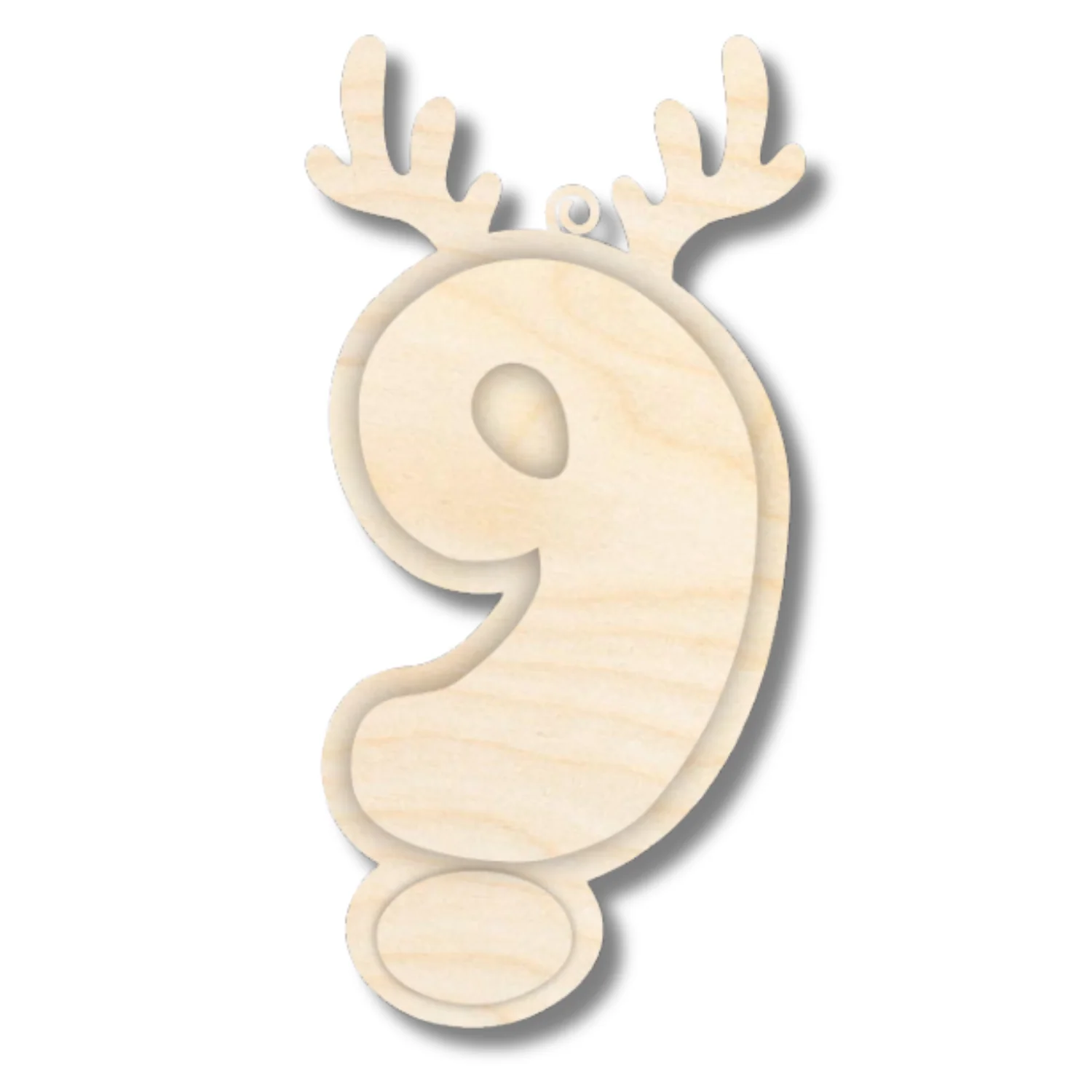Unfinished Wood Layered Letter and Number Reindeer Ornaments | A-Z | 0-9 | 3 Piece | 6" Tall | 1/8" Wood | Wood Craft DIY - Image 38