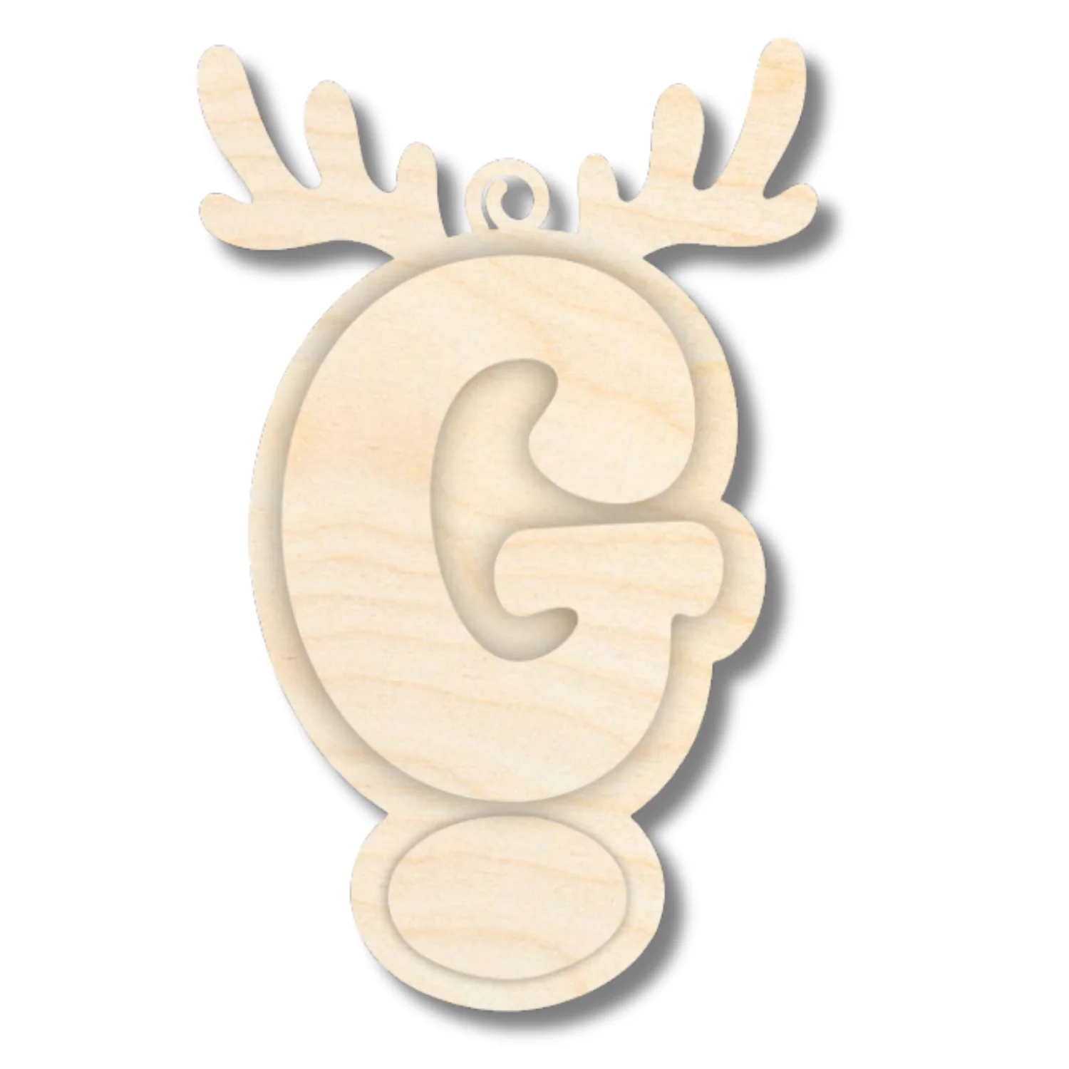Unfinished Wood Layered Letter and Number Reindeer Ornaments | A-Z | 0-9 | 3 Piece | 6" Tall | 1/8" Wood | Wood Craft DIY - Image 9