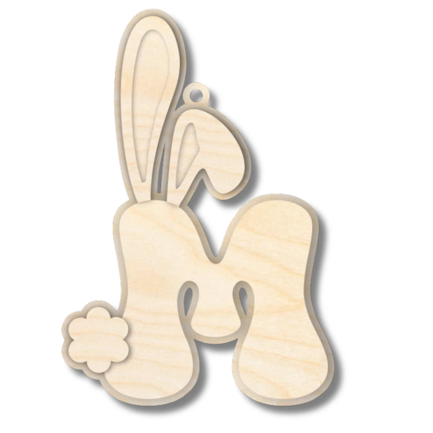 Unfinished Wood Layered Letter Bunny Tags| A-Z | 4 Piece | 6" Tall | 1/8" Wood | Wood Craft DIY - Image 15