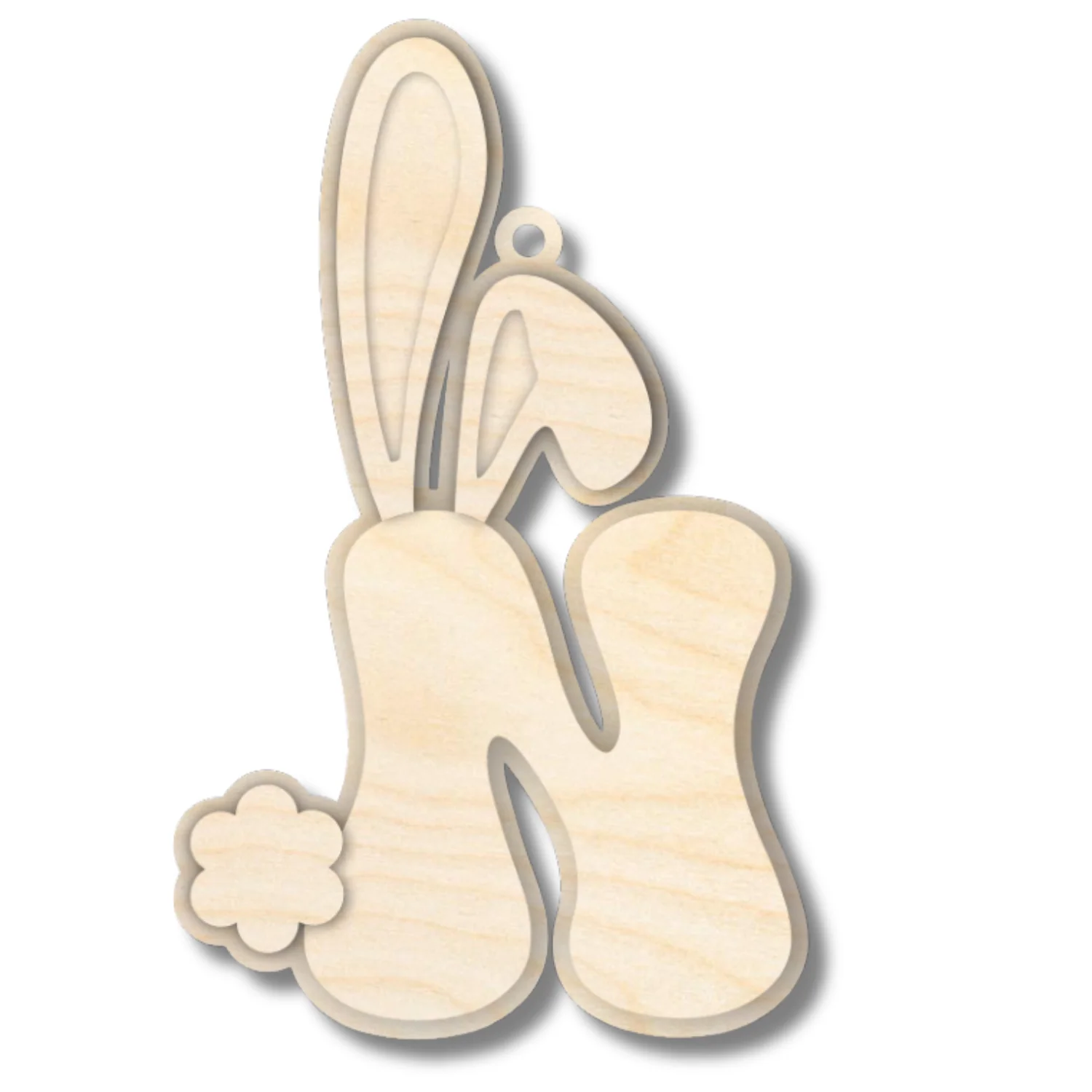 Unfinished Wood Layered Letter Bunny Tags| A-Z | 4 Piece | 6" Tall | 1/8" Wood | Wood Craft DIY - Image 16
