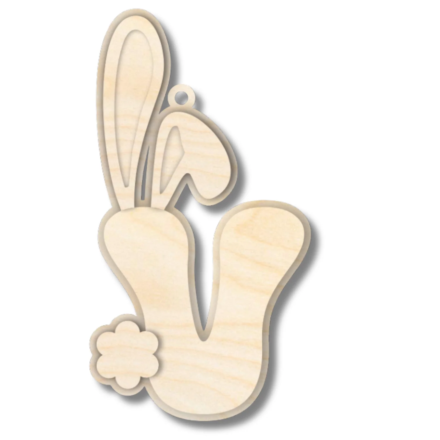 Unfinished Wood Layered Letter Bunny Tags| A-Z | 4 Piece | 6" Tall | 1/8" Wood | Wood Craft DIY - Image 24