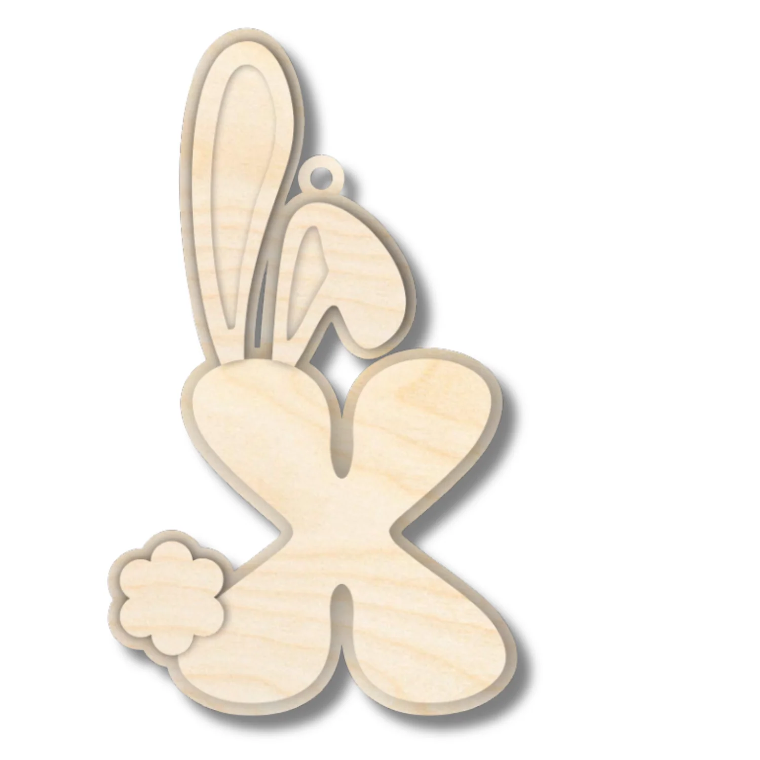 Unfinished Wood Layered Letter Bunny Tags| A-Z | 4 Piece | 6" Tall | 1/8" Wood | Wood Craft DIY - Image 26