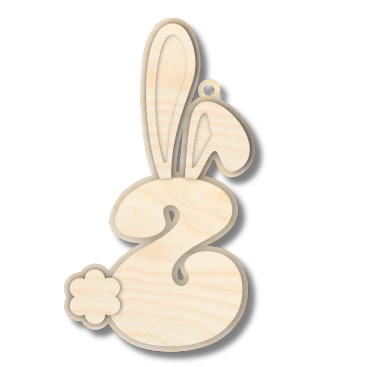 Unfinished Wood Layered Letter Bunny Tags| A-Z | 4 Piece | 6" Tall | 1/8" Wood | Wood Craft DIY - Image 28