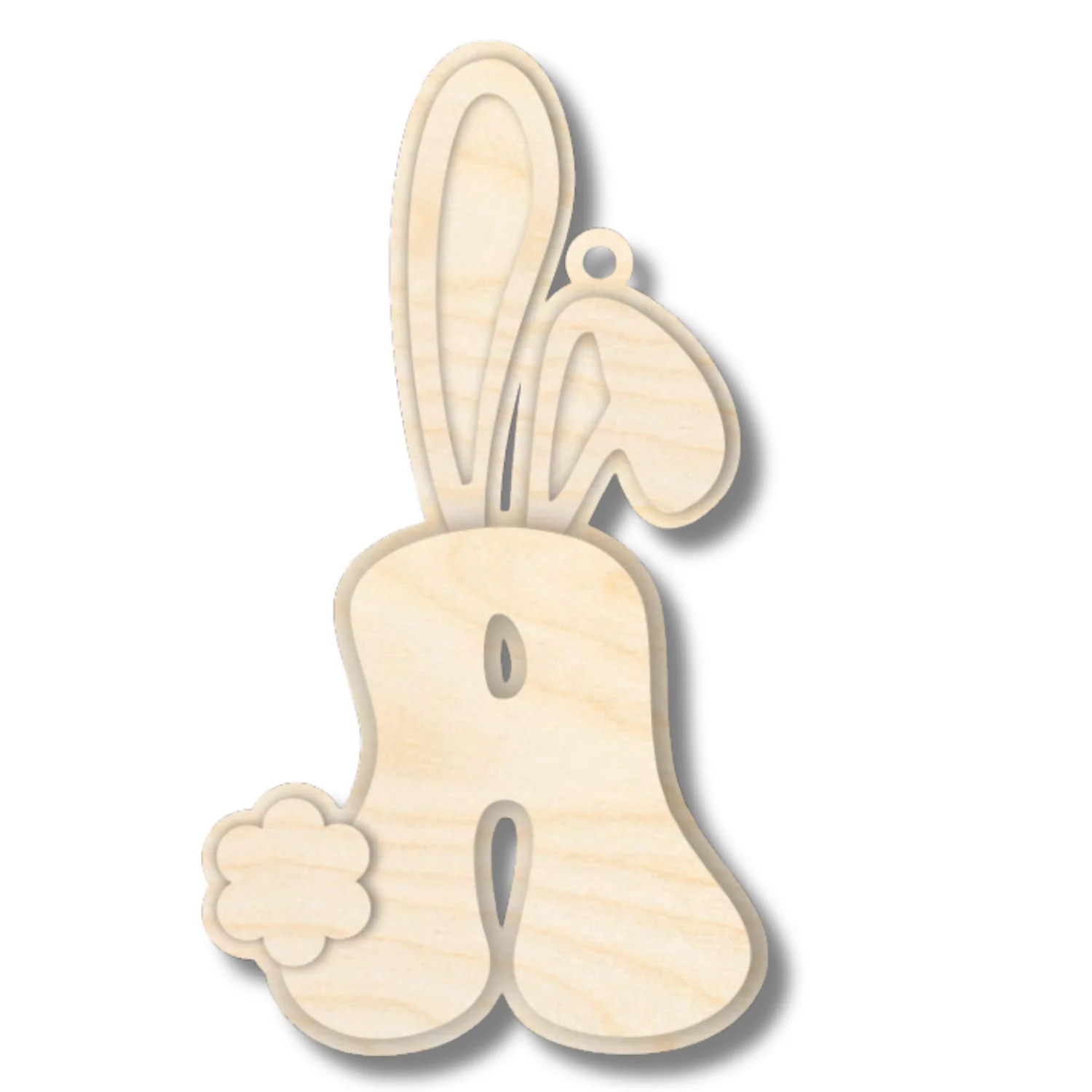 Unfinished Wood Layered Letter Bunny Tags| A-Z | 4 Piece | 6" Tall | 1/8" Wood | Wood Craft DIY - Image 3