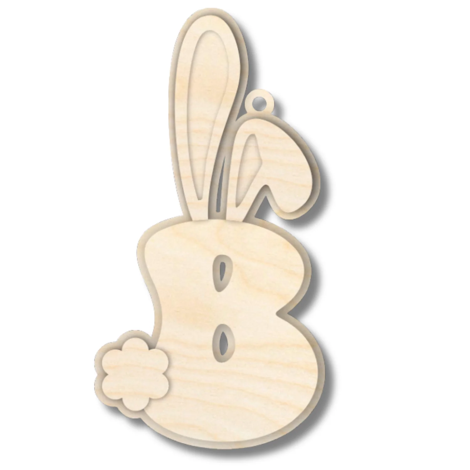 Unfinished Wood Layered Letter Bunny Tags| A-Z | 4 Piece | 6" Tall | 1/8" Wood | Wood Craft DIY - Image 4