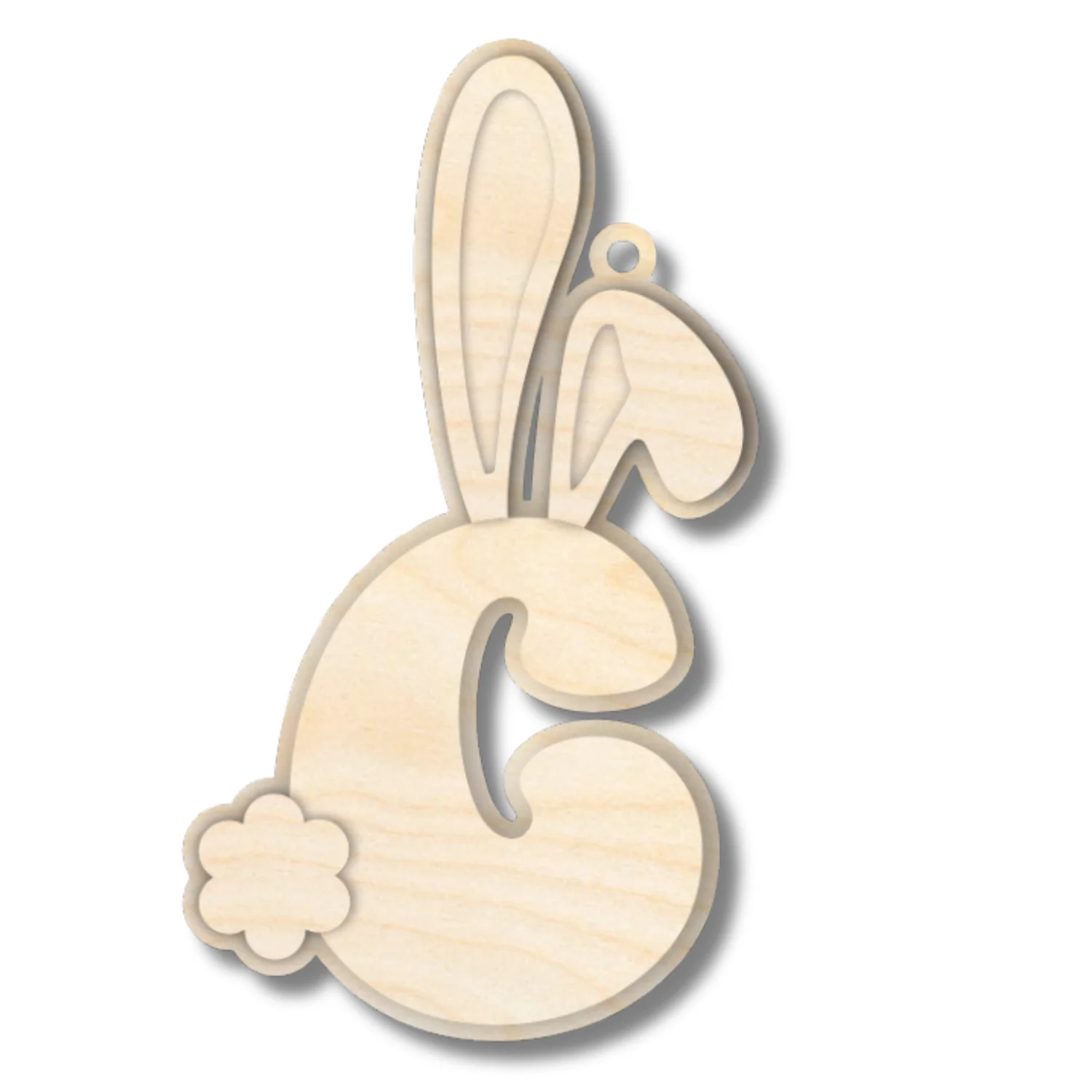 Unfinished Wood Layered Letter Bunny Tags| A-Z | 4 Piece | 6" Tall | 1/8" Wood | Wood Craft DIY - Image 5