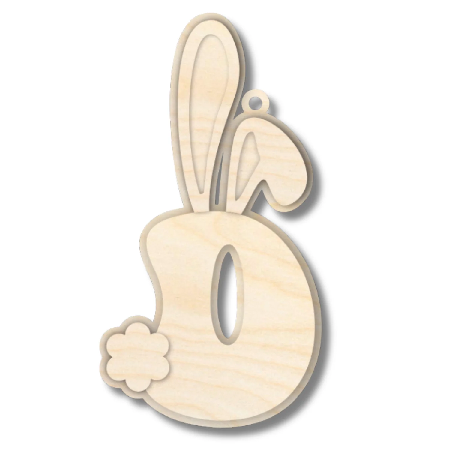 Unfinished Wood Layered Letter Bunny Tags| A-Z | 4 Piece | 6" Tall | 1/8" Wood | Wood Craft DIY - Image 6