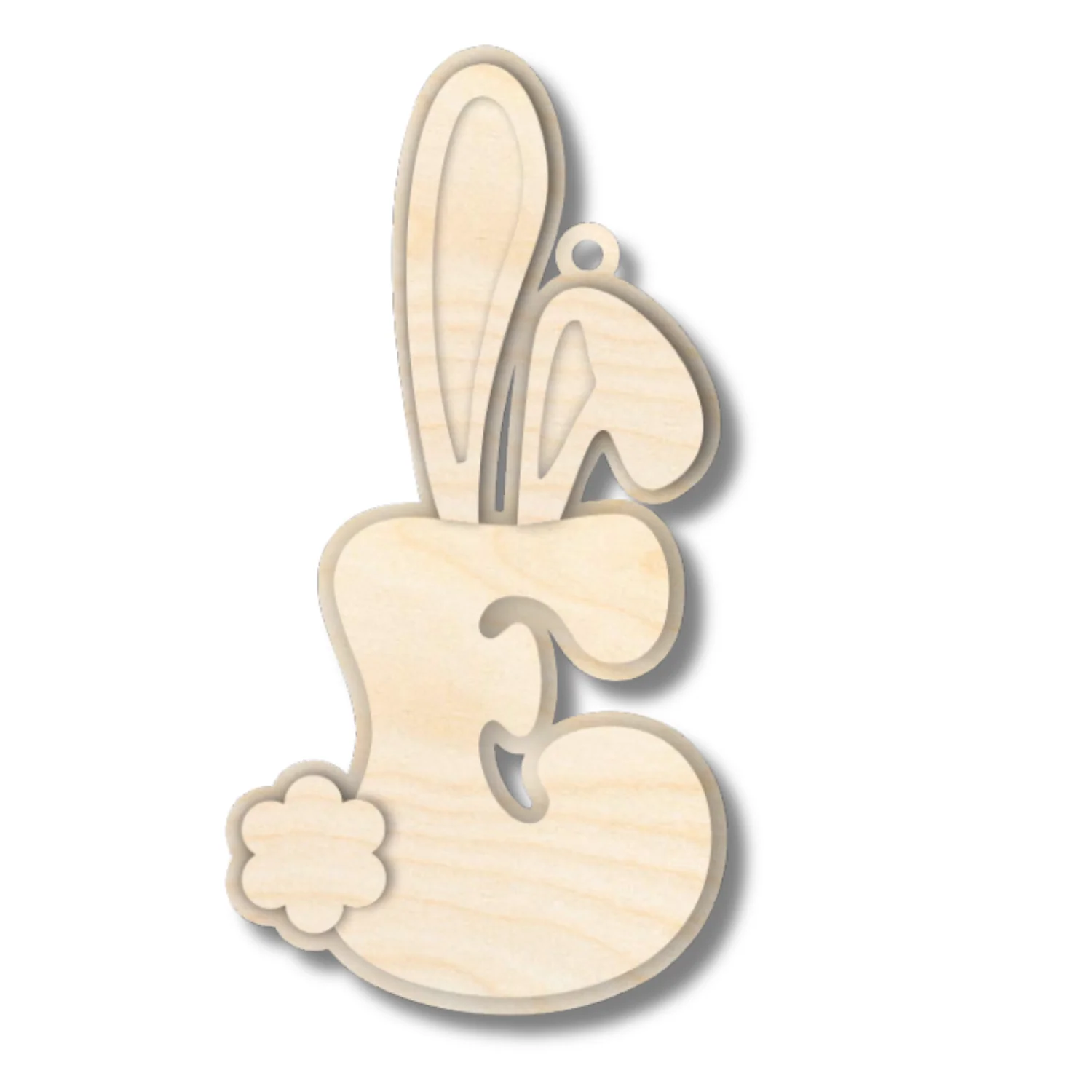 Unfinished Wood Layered Letter Bunny Tags| A-Z | 4 Piece | 6" Tall | 1/8" Wood | Wood Craft DIY - Image 7