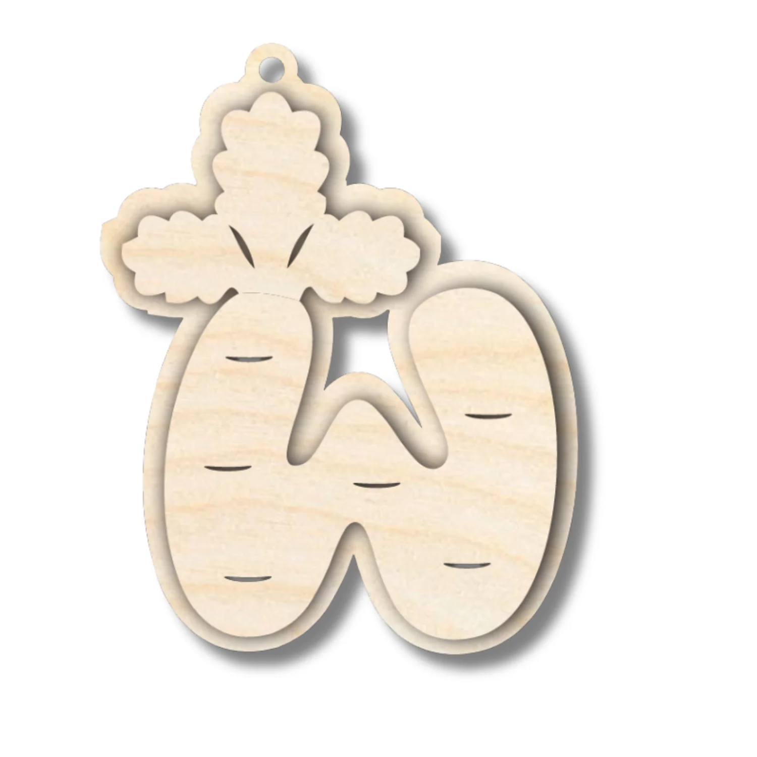 Unfinished Wood Layered Letter Carrot Tags | A-Z | 3 Piece | 6" Tall | 1/8" Wood | Wood Craft DIY - Image 25