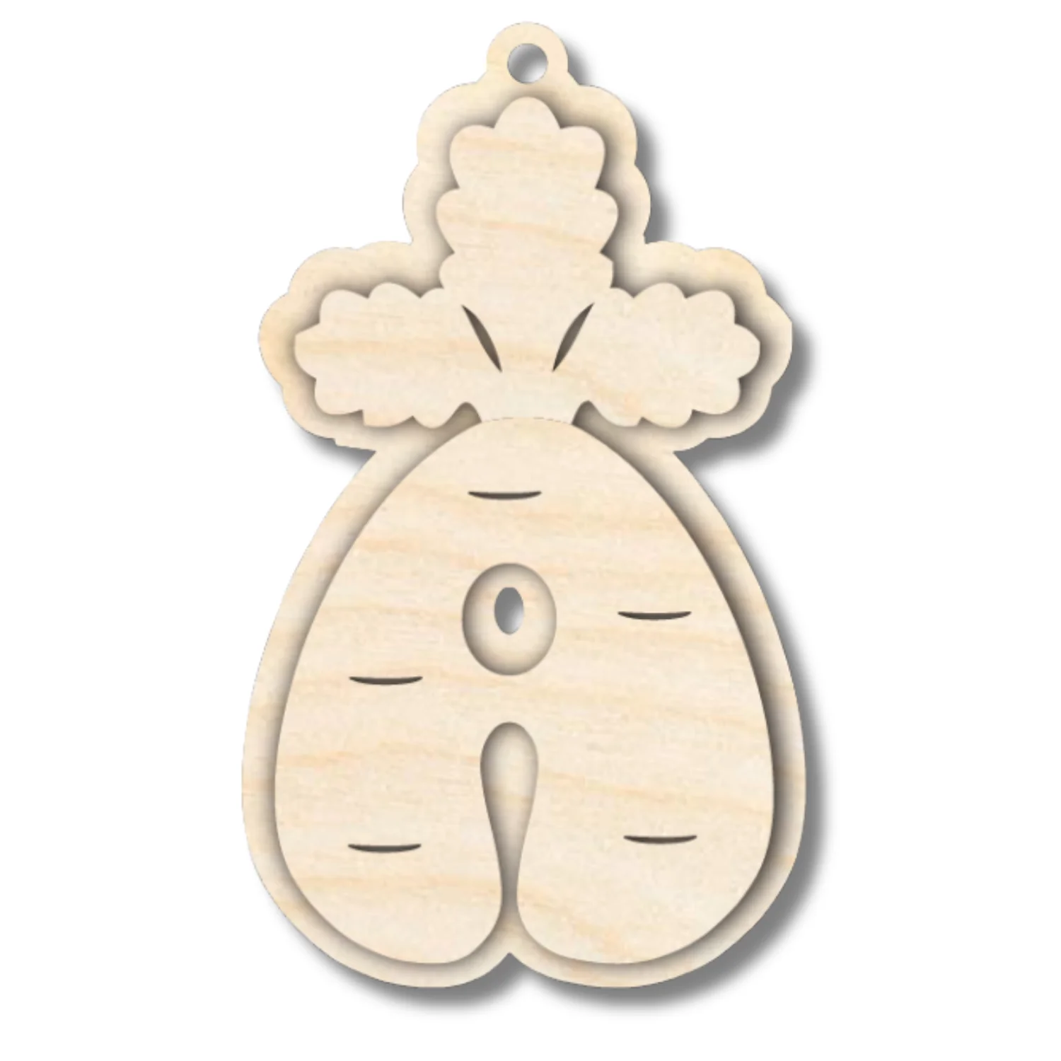 Unfinished Wood Layered Letter Carrot Tags | A-Z | 3 Piece | 6" Tall | 1/8" Wood | Wood Craft DIY - Image 3