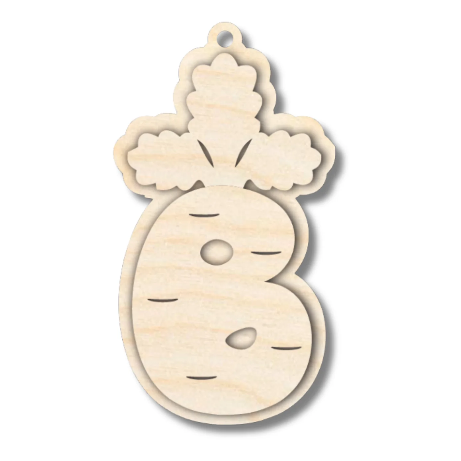 Unfinished Wood Layered Letter Carrot Tags | A-Z | 3 Piece | 6" Tall | 1/8" Wood | Wood Craft DIY - Image 4