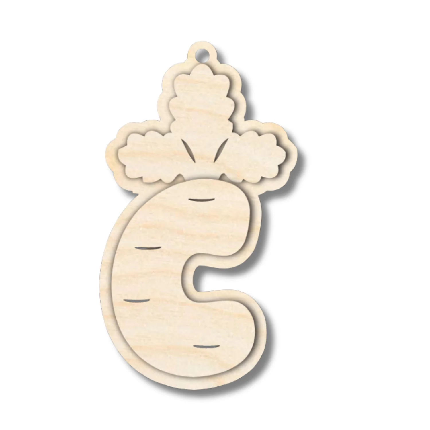 Unfinished Wood Layered Letter Carrot Tags | A-Z | 3 Piece | 6" Tall | 1/8" Wood | Wood Craft DIY - Image 5