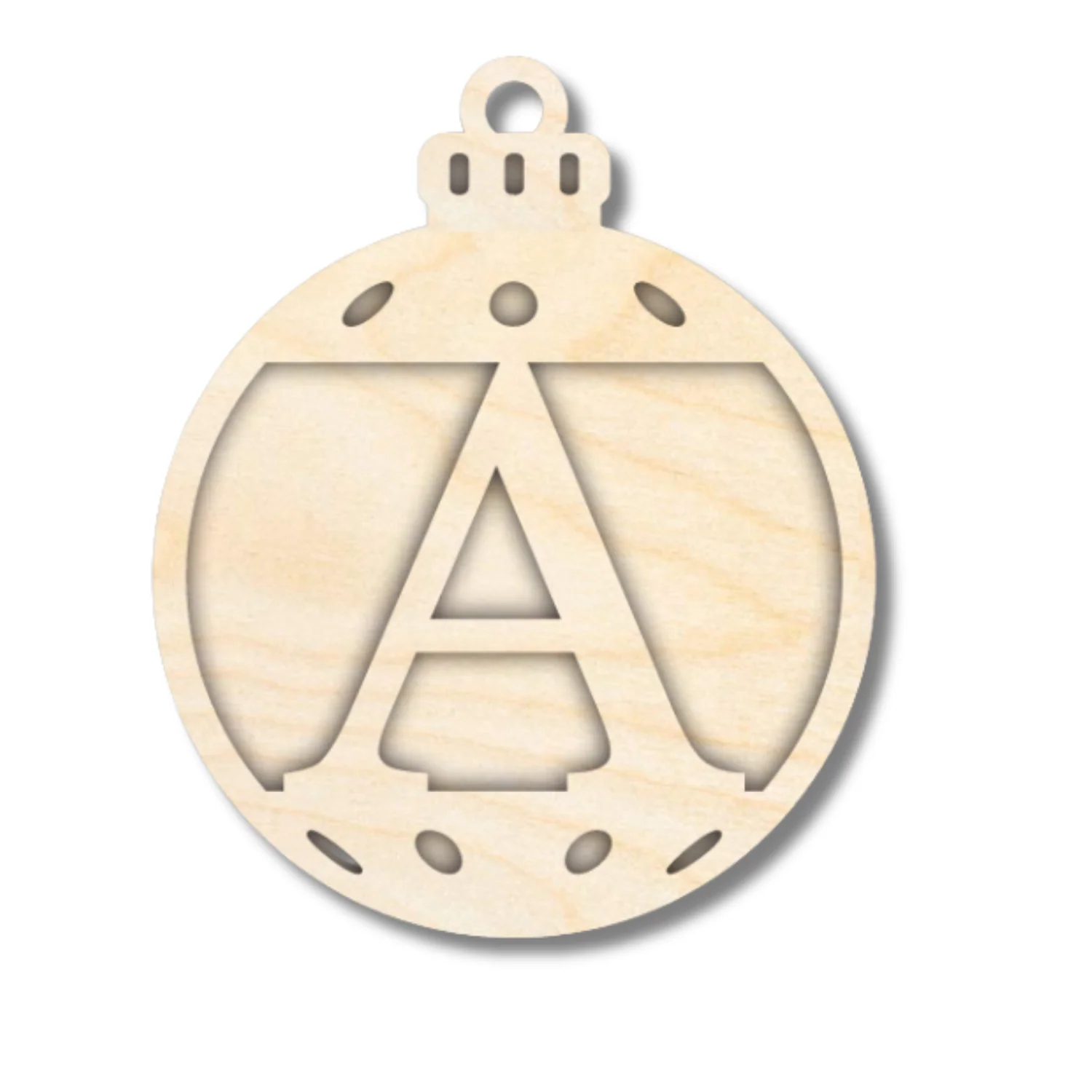 Unfinished Wood Layered Letter Christmas Ornaments | A-Z | 2 Piece | 5" Tall | 1/8" Wood | Wood Craft DIY - Image 2