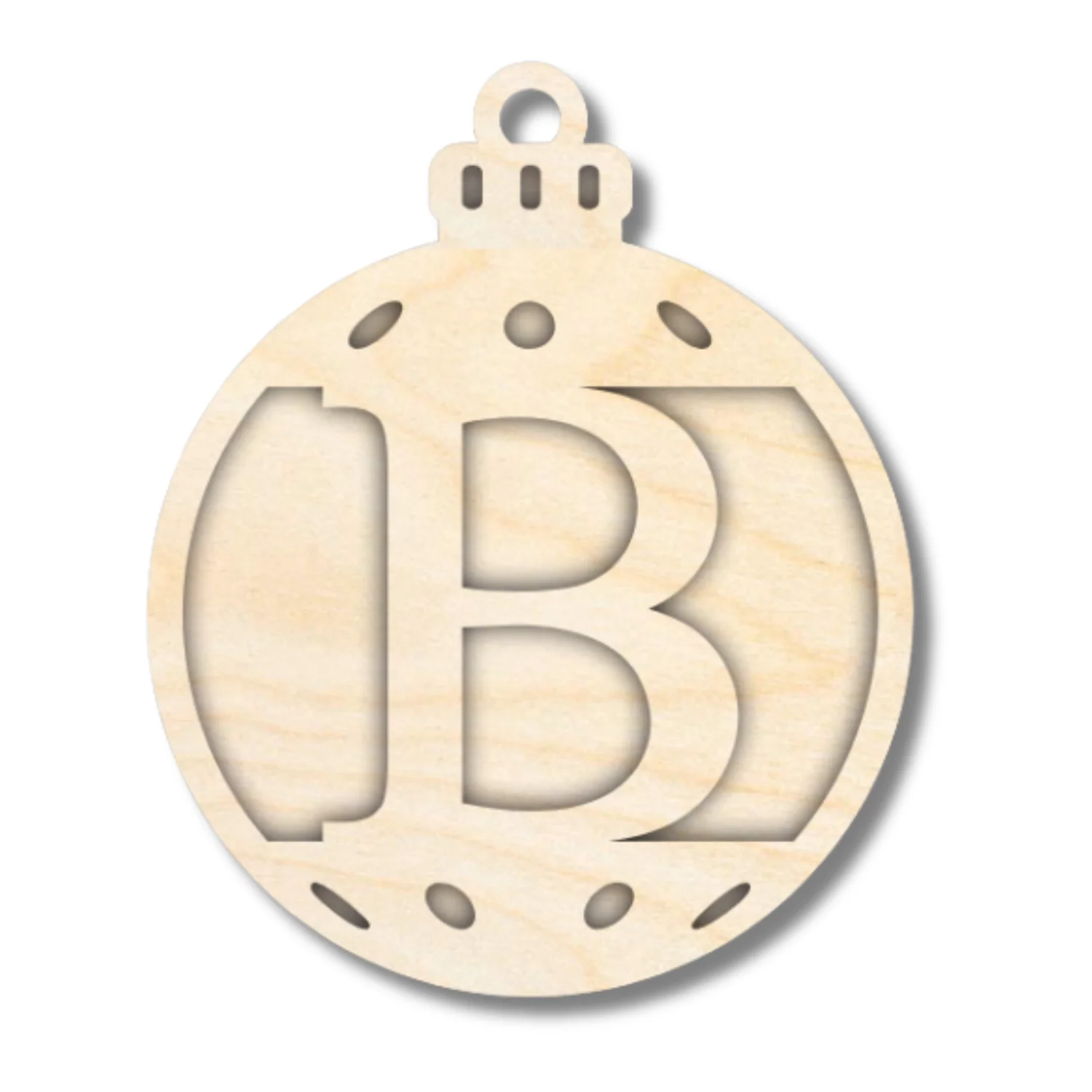 Unfinished Wood Layered Letter Christmas Ornaments | A-Z | 2 Piece | 5" Tall | 1/8" Wood | Wood Craft DIY - Image 3