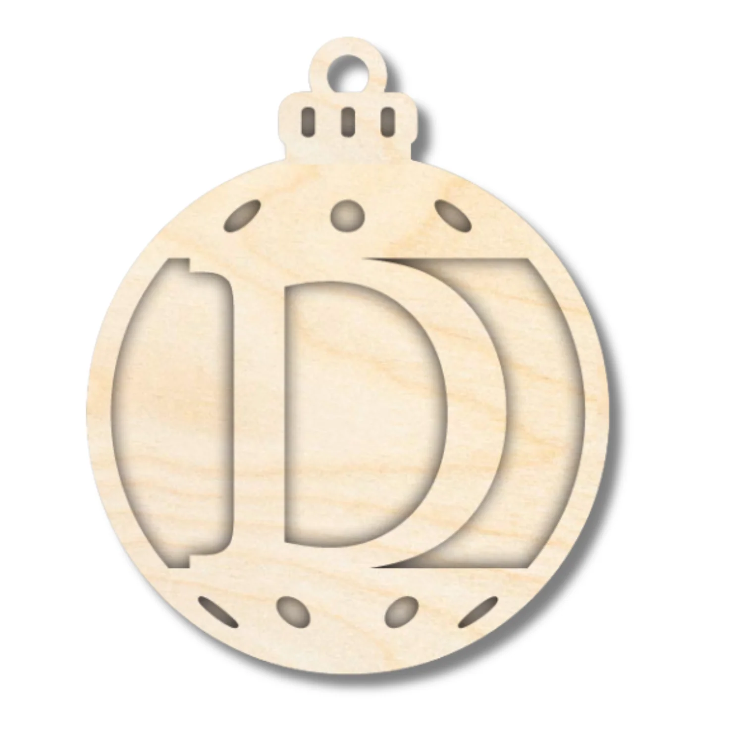 Unfinished Wood Layered Letter Christmas Ornaments | A-Z | 2 Piece | 5" Tall | 1/8" Wood | Wood Craft DIY - Image 5