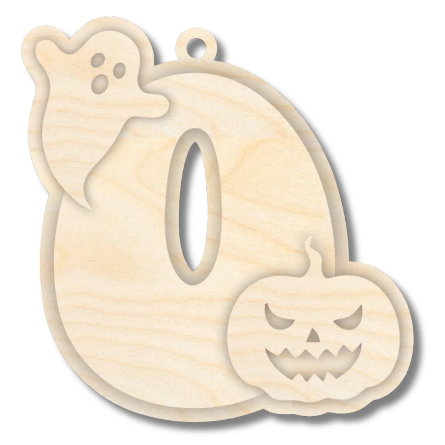 Unfinished Wood Layered Letter Halloween Ghost & Pumpkin Tags | A-Z | 4 Piece | 6" Tall | 1/8" Wood | Wood Craft DIY - Image 17