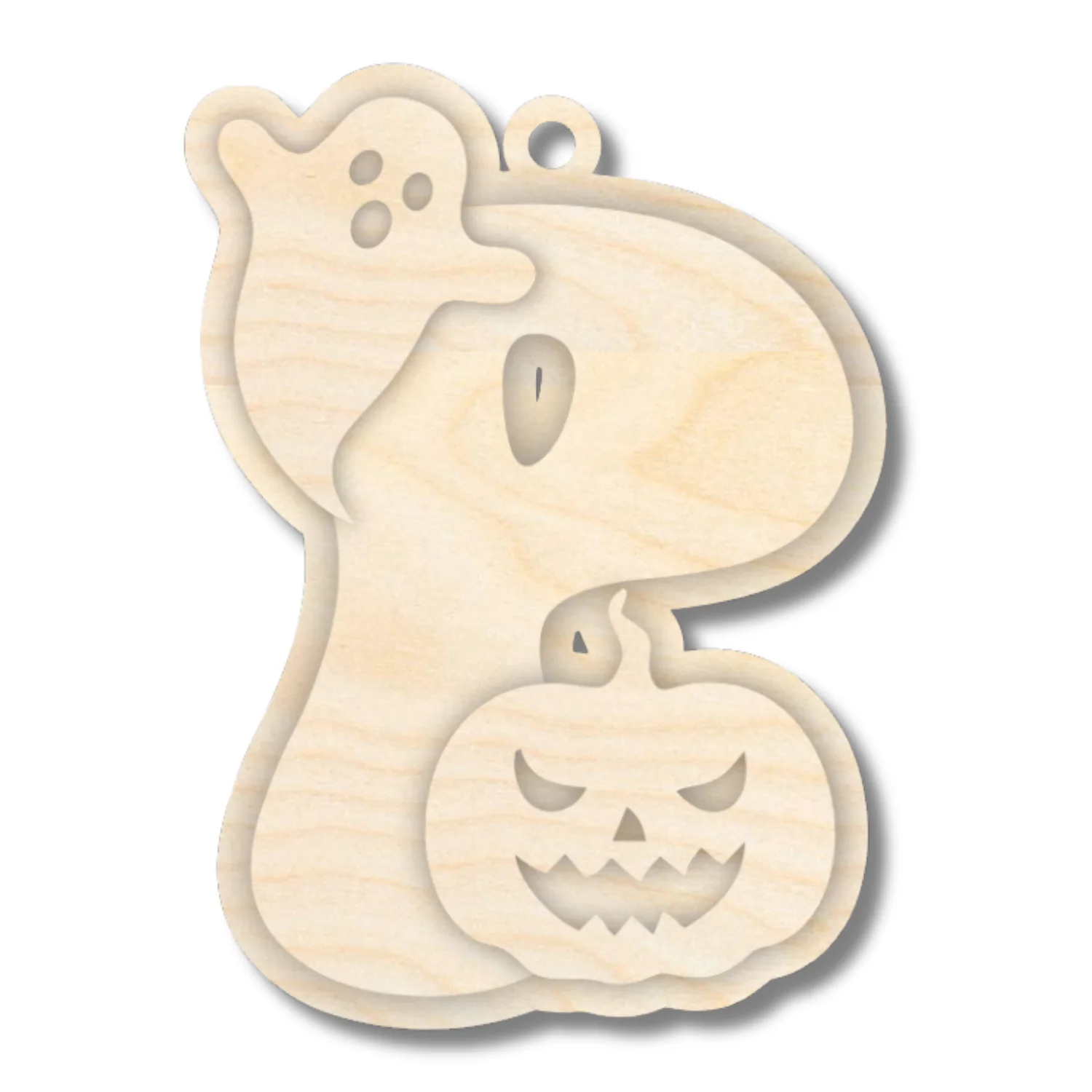 Unfinished Wood Layered Letter Halloween Ghost & Pumpkin Tags | A-Z | 4 Piece | 6" Tall | 1/8" Wood | Wood Craft DIY - Image 18