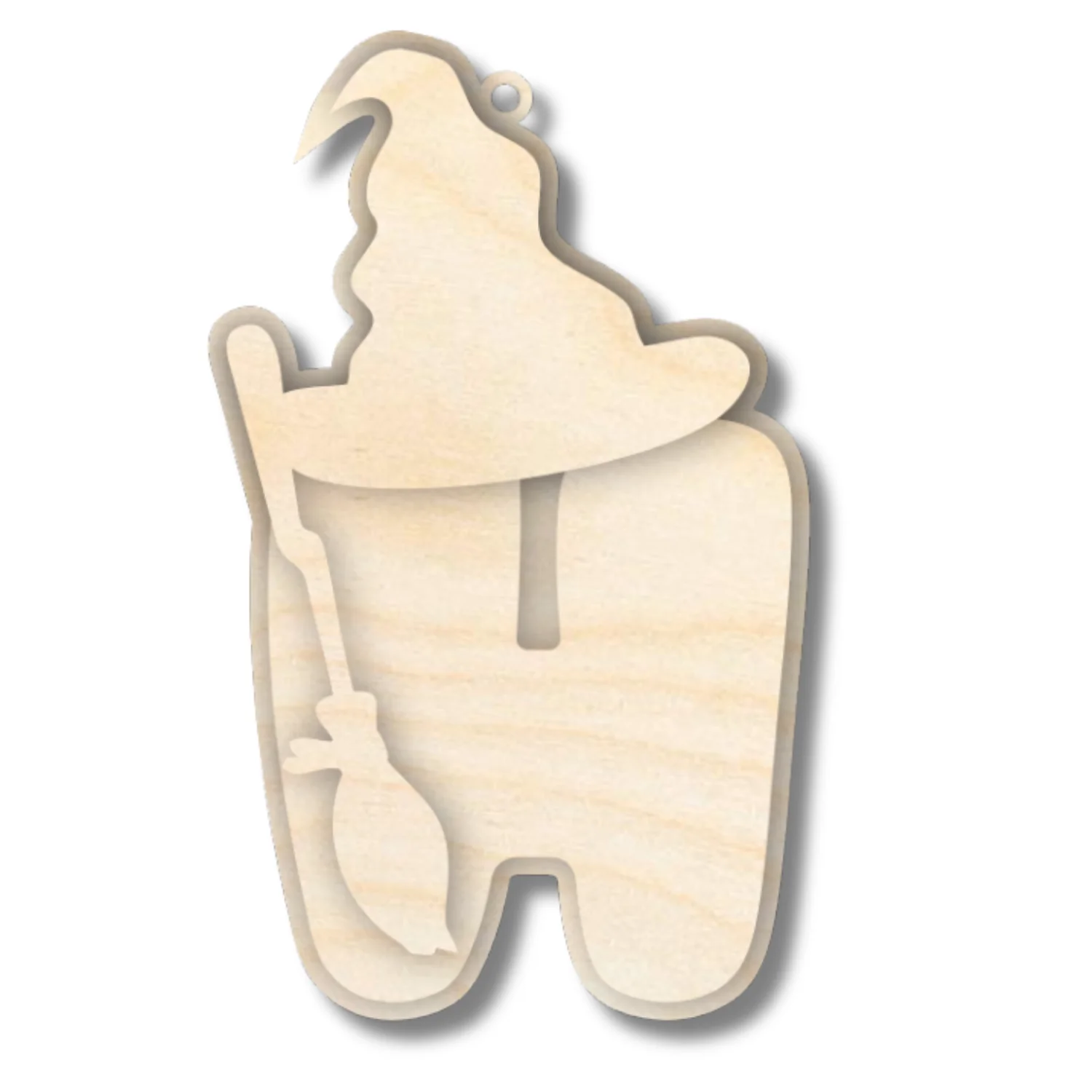 Unfinished Wood Layered Letter Halloween Witch Tags | A-Z | 3 Piece | 6" Tall | 1/8" Wood | Wood Craft DIY - Image 10