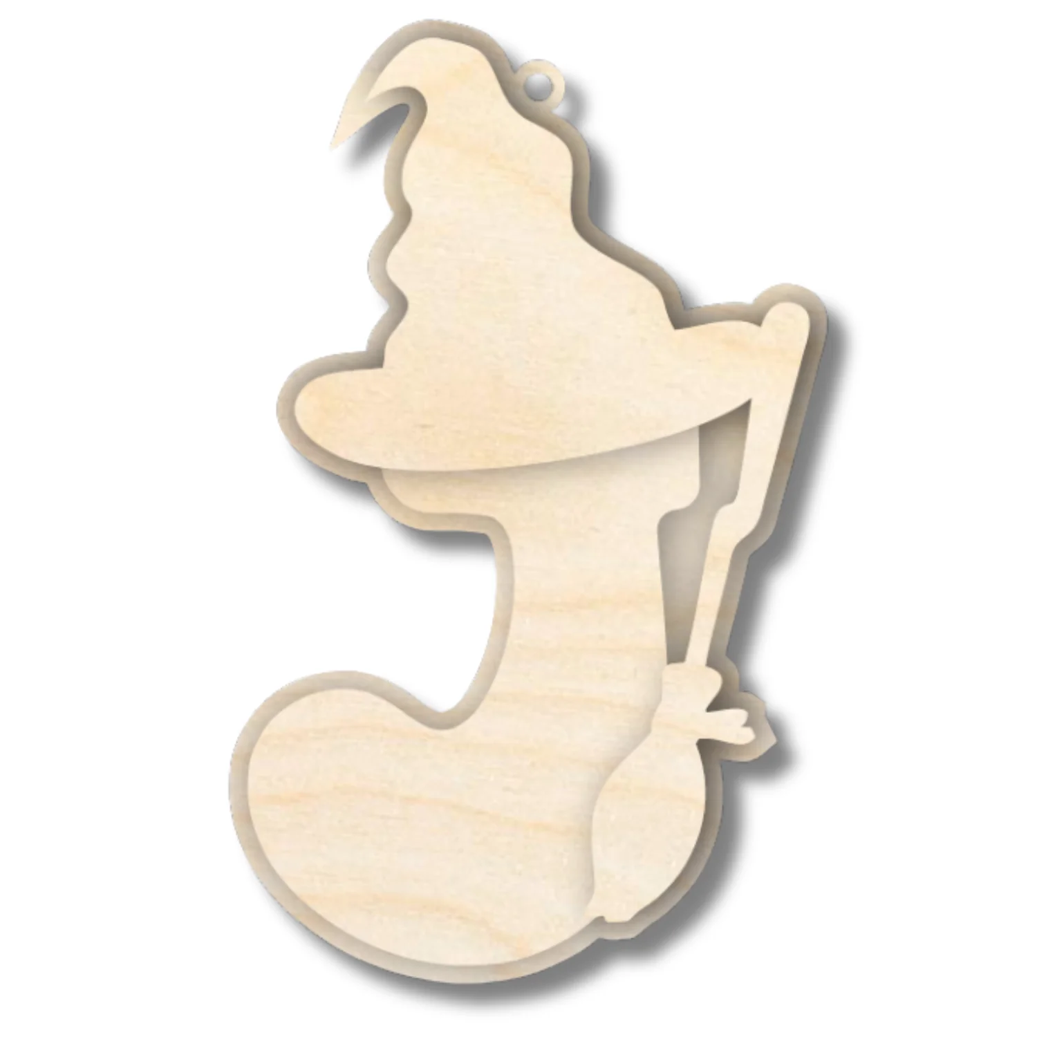 Unfinished Wood Layered Letter Halloween Witch Tags | A-Z | 3 Piece | 6" Tall | 1/8" Wood | Wood Craft DIY - Image 12