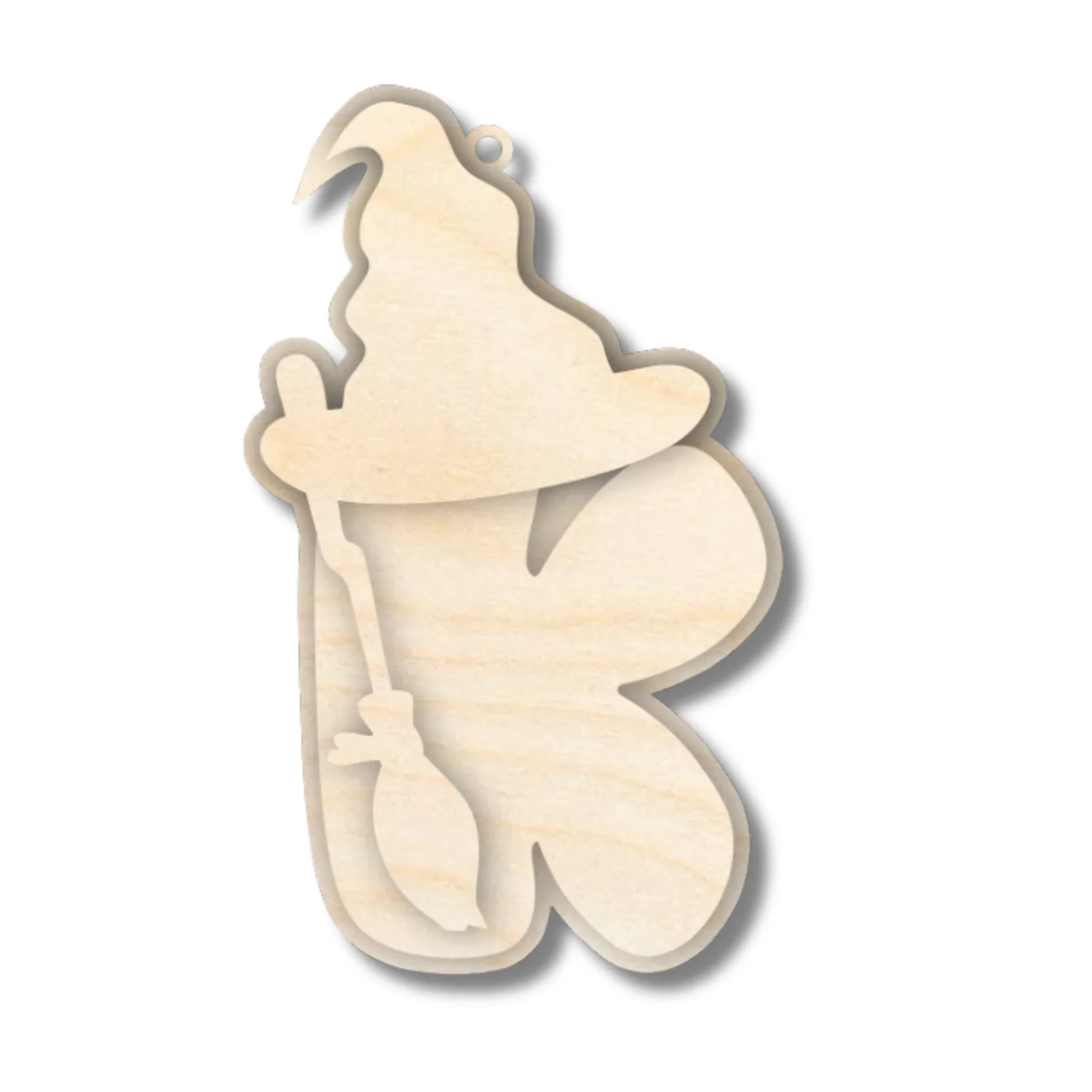 Unfinished Wood Layered Letter Halloween Witch Tags | A-Z | 3 Piece | 6" Tall | 1/8" Wood | Wood Craft DIY - Image 13