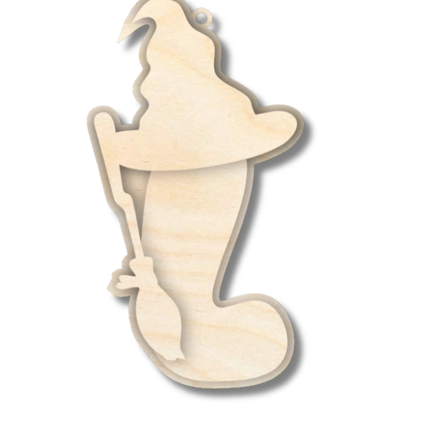 Unfinished Wood Layered Letter Halloween Witch Tags | A-Z | 3 Piece | 6" Tall | 1/8" Wood | Wood Craft DIY - Image 14
