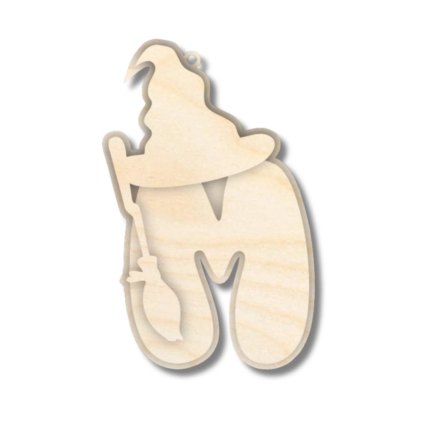 Unfinished Wood Layered Letter Halloween Witch Tags | A-Z | 3 Piece | 6" Tall | 1/8" Wood | Wood Craft DIY - Image 15