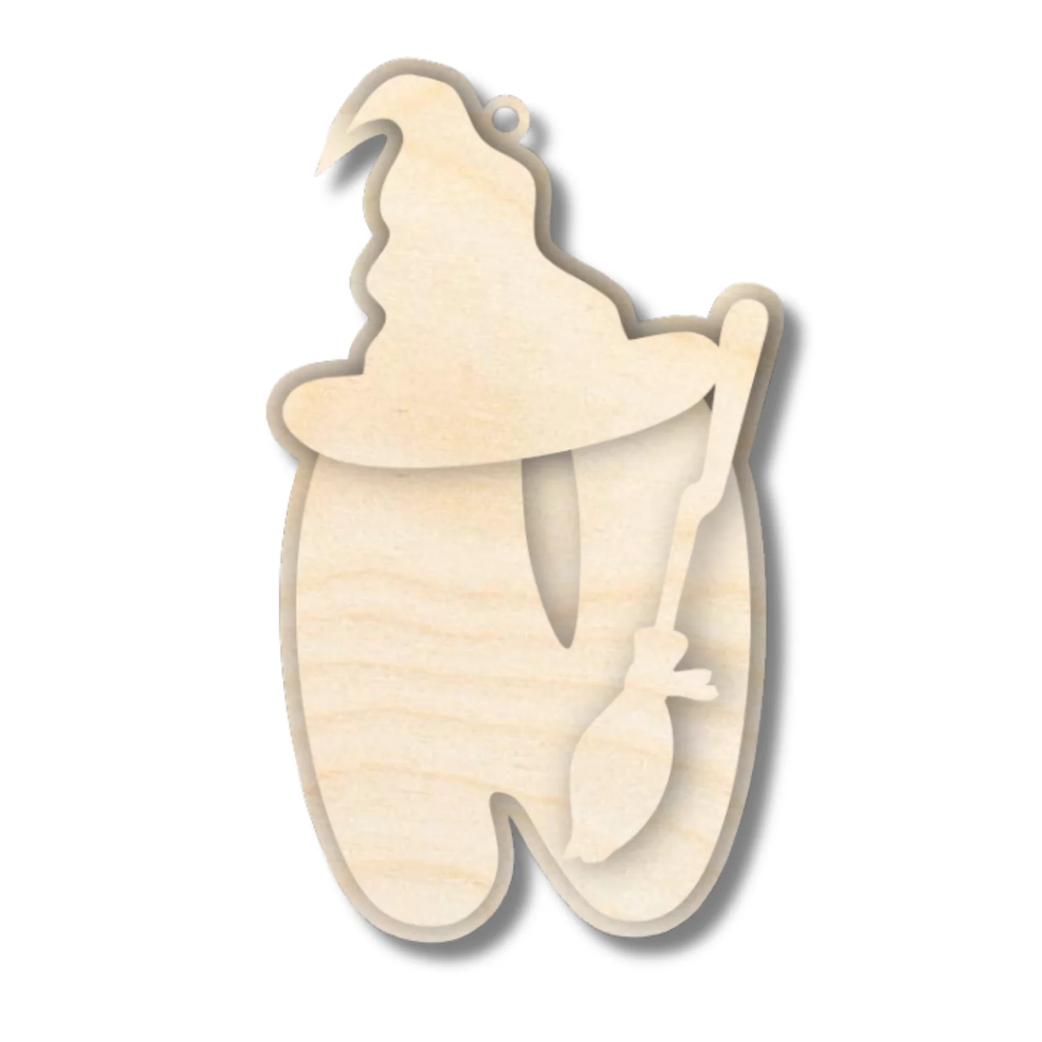 Unfinished Wood Layered Letter Halloween Witch Tags | A-Z | 3 Piece | 6" Tall | 1/8" Wood | Wood Craft DIY - Image 16