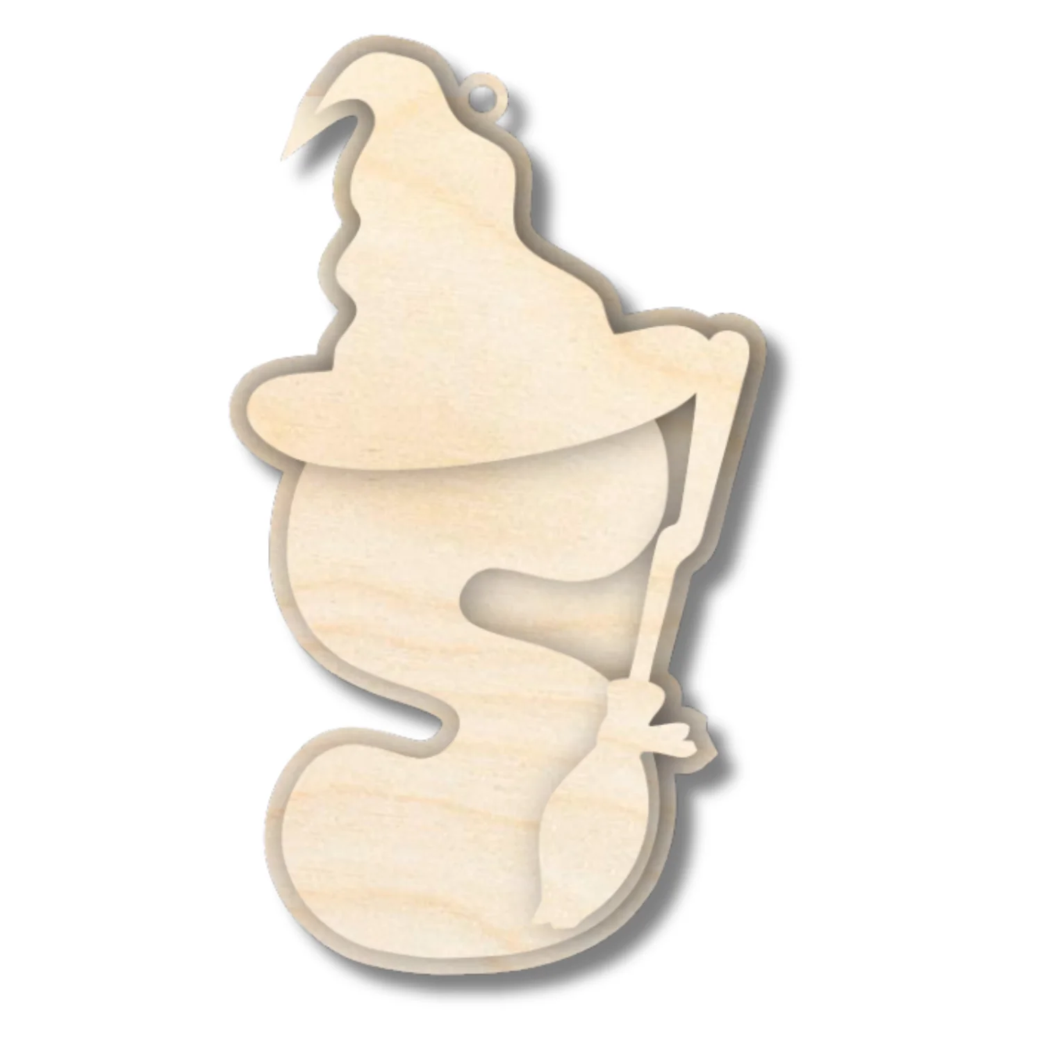 Unfinished Wood Layered Letter Halloween Witch Tags | A-Z | 3 Piece | 6" Tall | 1/8" Wood | Wood Craft DIY - Image 21