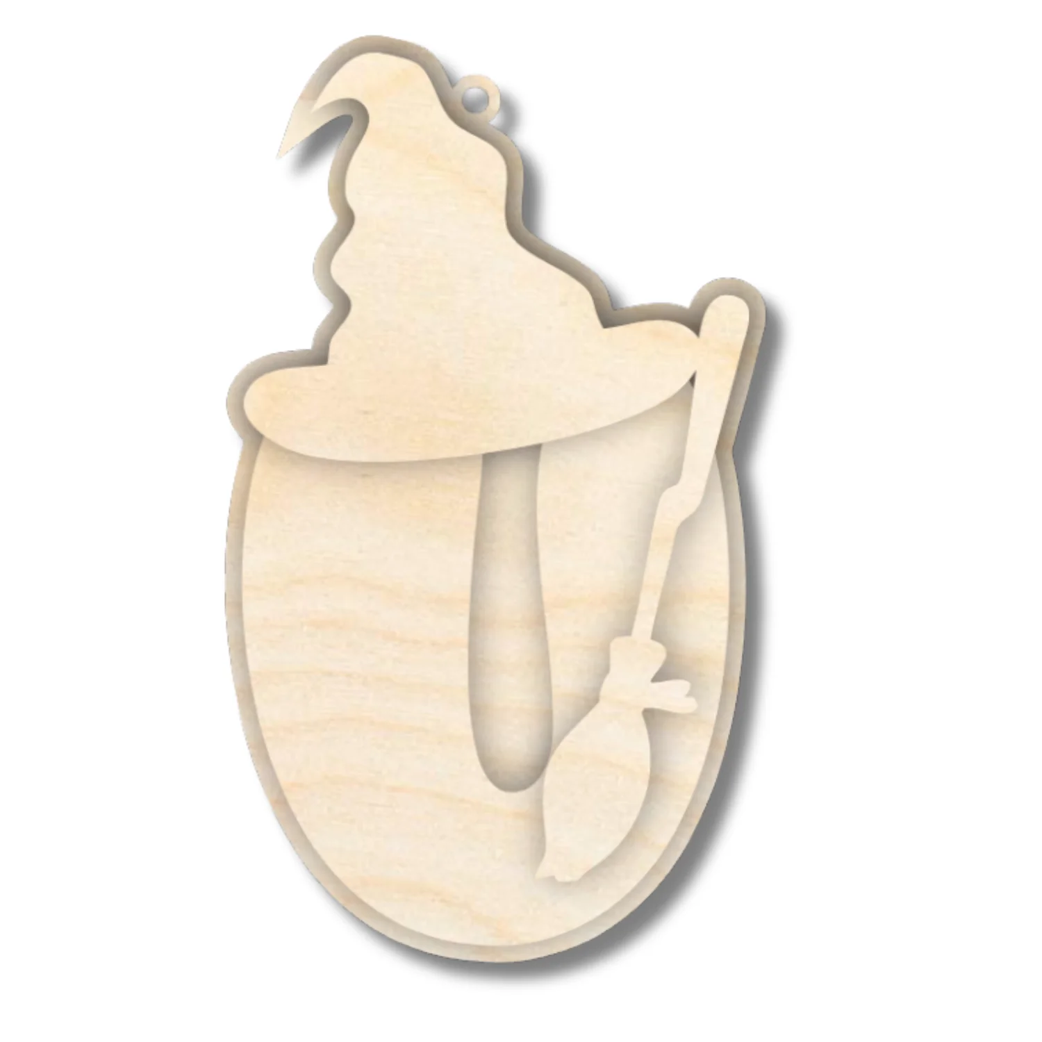 Unfinished Wood Layered Letter Halloween Witch Tags | A-Z | 3 Piece | 6" Tall | 1/8" Wood | Wood Craft DIY - Image 23