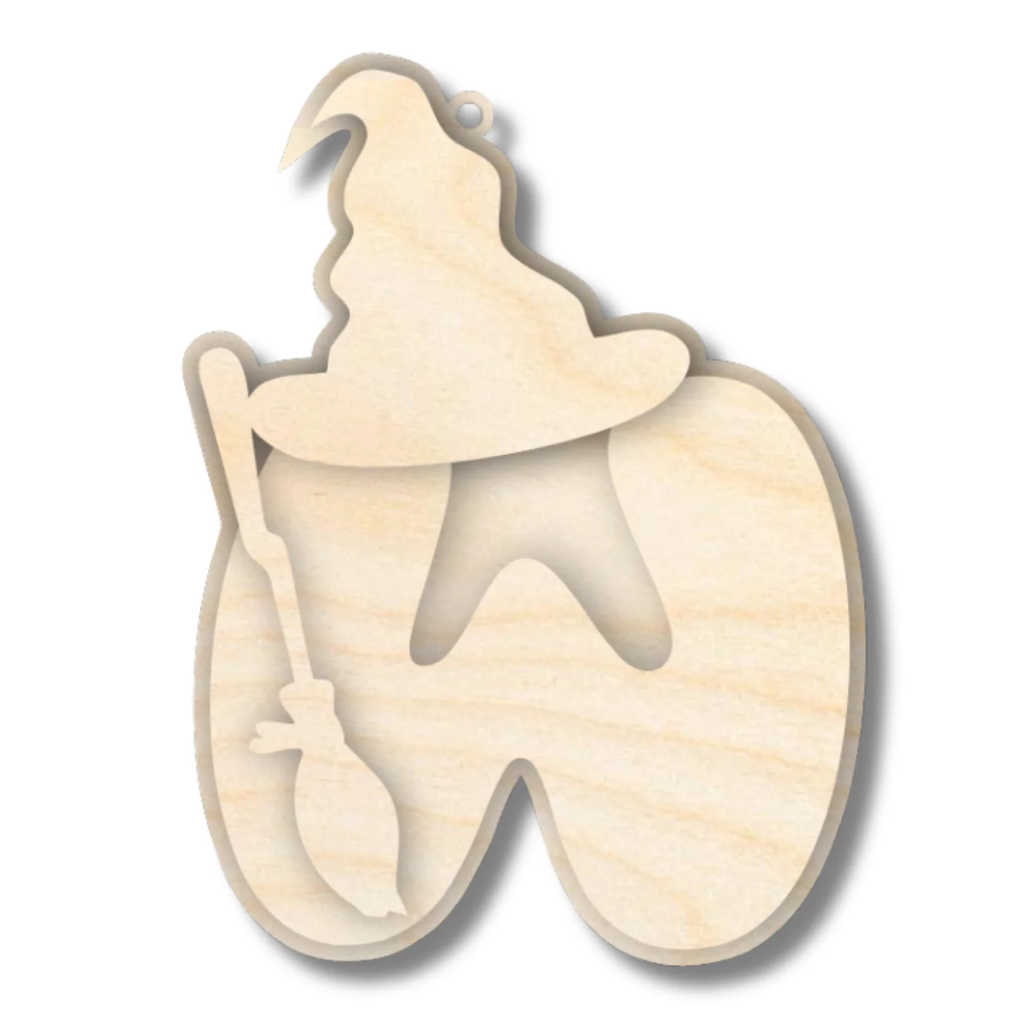 Unfinished Wood Layered Letter Halloween Witch Tags | A-Z | 3 Piece | 6" Tall | 1/8" Wood | Wood Craft DIY - Image 25
