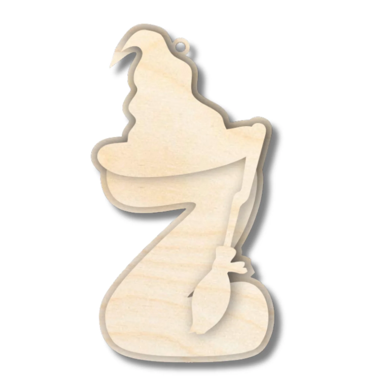 Unfinished Wood Layered Letter Halloween Witch Tags | A-Z | 3 Piece | 6" Tall | 1/8" Wood | Wood Craft DIY - Image 28