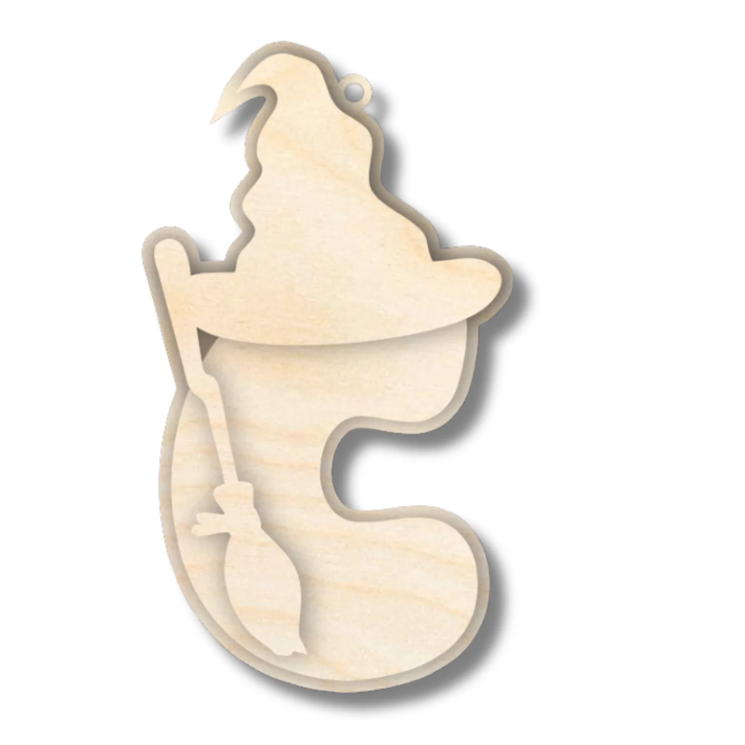 Unfinished Wood Layered Letter Halloween Witch Tags | A-Z | 3 Piece | 6" Tall | 1/8" Wood | Wood Craft DIY - Image 5