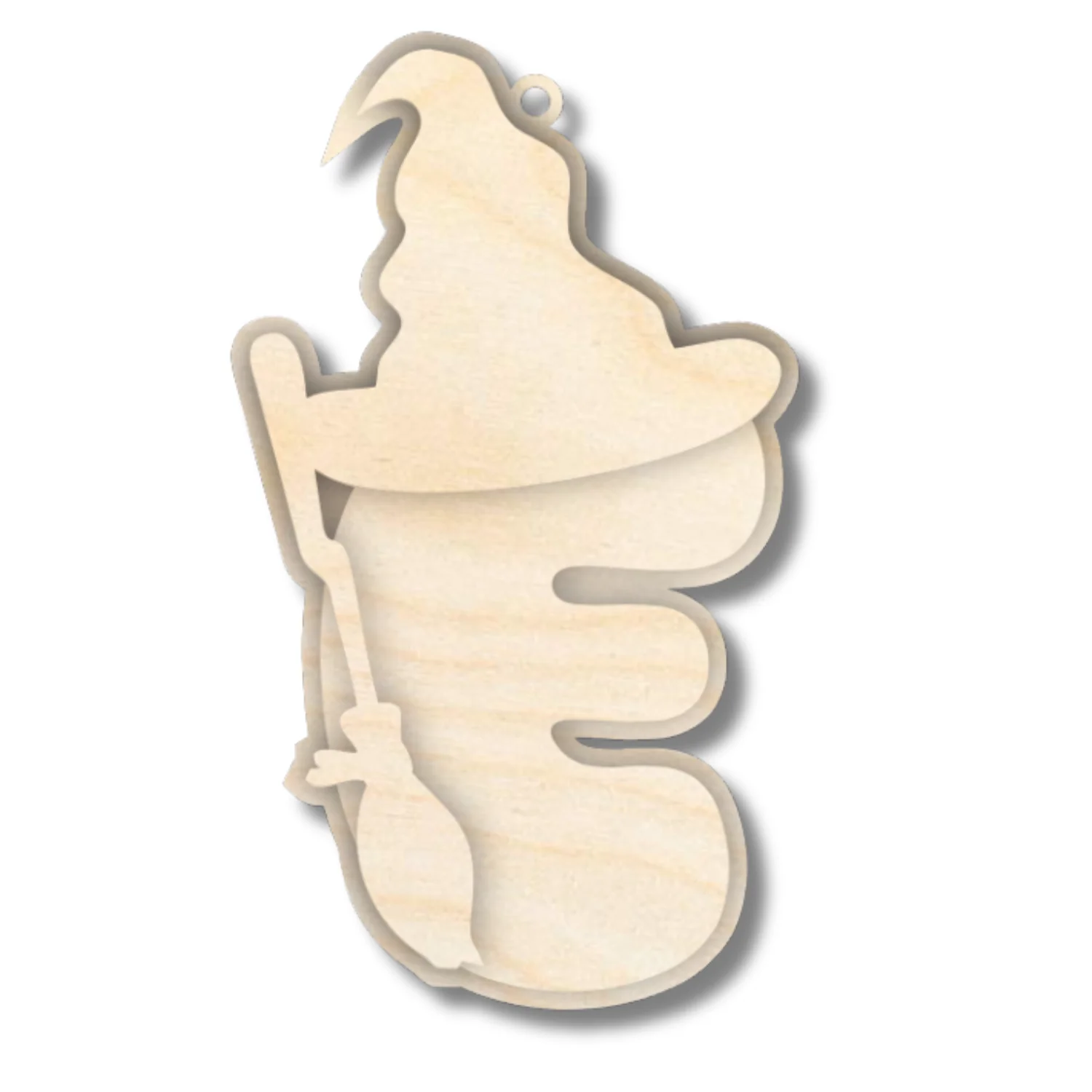 Unfinished Wood Layered Letter Halloween Witch Tags | A-Z | 3 Piece | 6" Tall | 1/8" Wood | Wood Craft DIY - Image 7