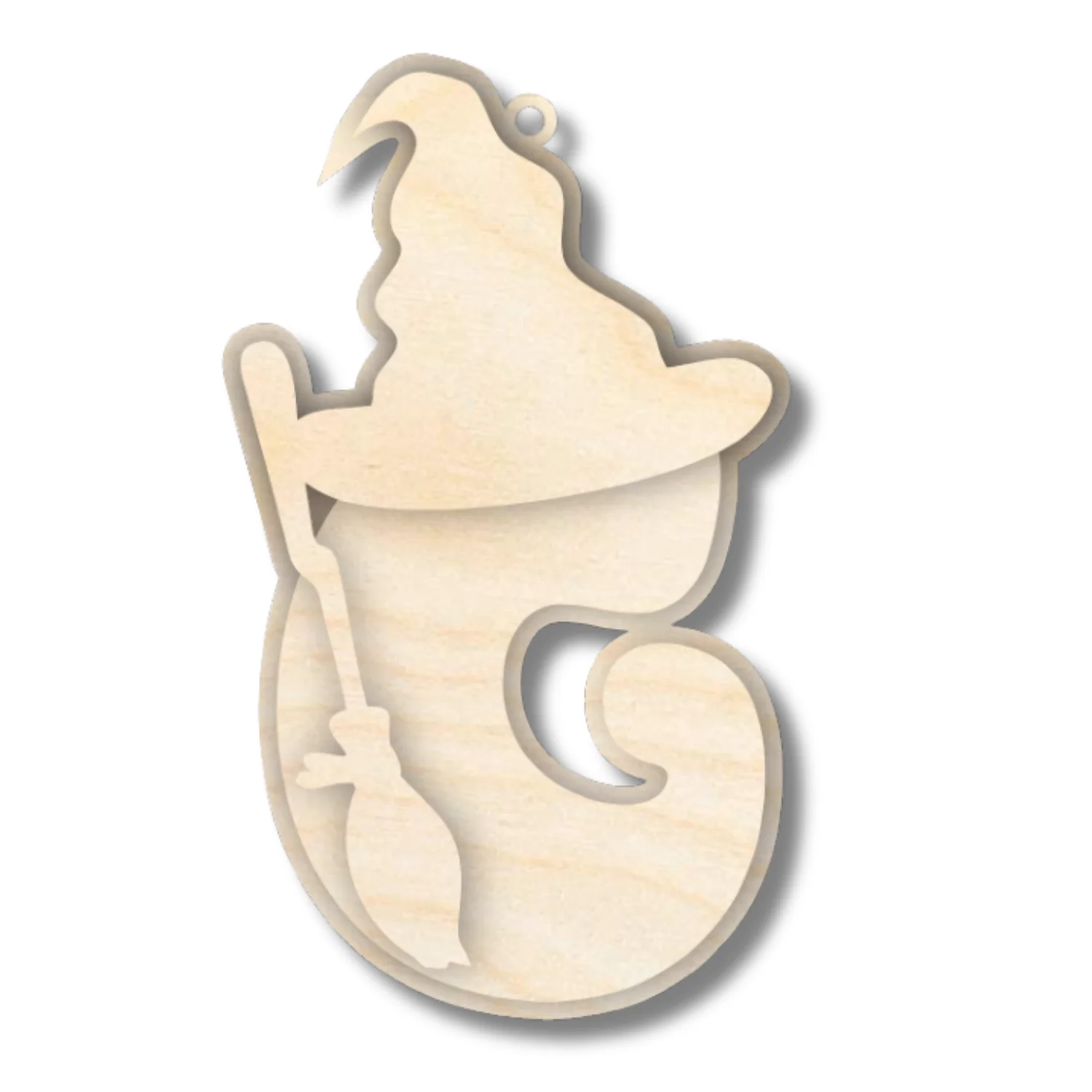 Unfinished Wood Layered Letter Halloween Witch Tags | A-Z | 3 Piece | 6" Tall | 1/8" Wood | Wood Craft DIY - Image 9