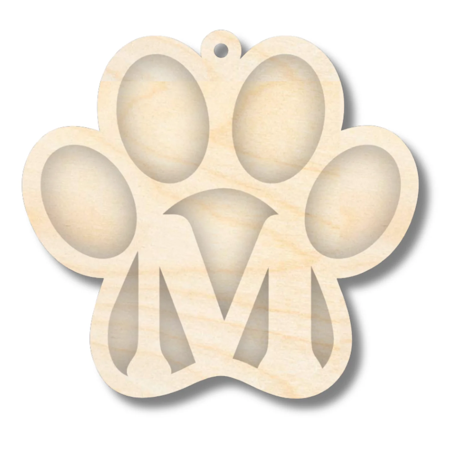 Unfinished Wood Layered Letter Paw Print Tags | A-Z | 2 Piece | 5" Wide | 1/8" Wood | Wood Craft DIY - Image 15