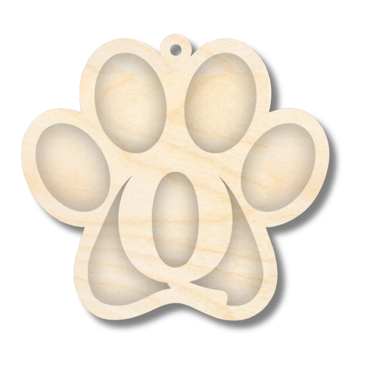 Unfinished Wood Layered Letter Paw Print Tags | A-Z | 2 Piece | 5" Wide | 1/8" Wood | Wood Craft DIY - Image 19