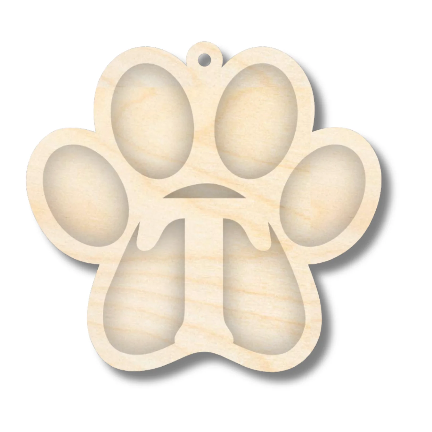 Unfinished Wood Layered Letter Paw Print Tags | A-Z | 2 Piece | 5" Wide | 1/8" Wood | Wood Craft DIY - Image 22