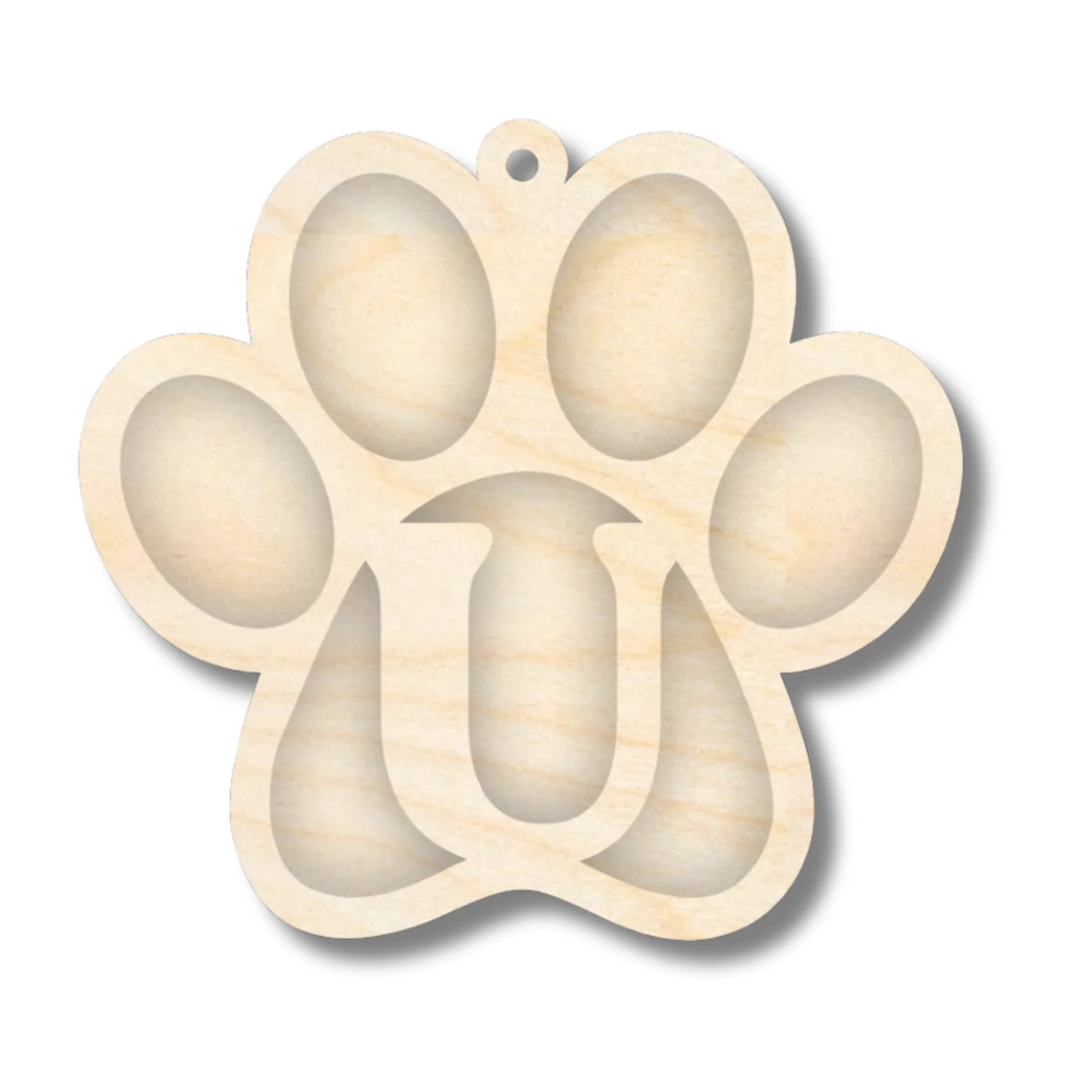 Unfinished Wood Layered Letter Paw Print Tags | A-Z | 2 Piece | 5" Wide | 1/8" Wood | Wood Craft DIY - Image 23