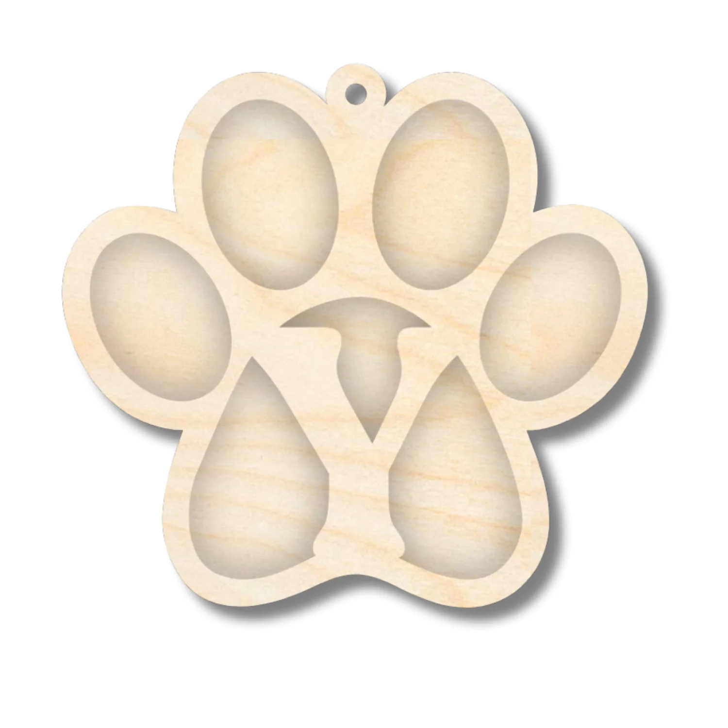 Unfinished Wood Layered Letter Paw Print Tags | A-Z | 2 Piece | 5" Wide | 1/8" Wood | Wood Craft DIY - Image 27