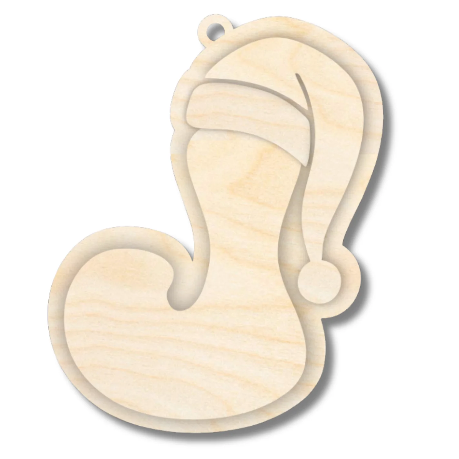Unfinished Wood Layered Letter Santa Hat Tags | A-Z | 4 Piece | 6" Tall | 1/8" Wood | Wood Craft DIY - Image 12