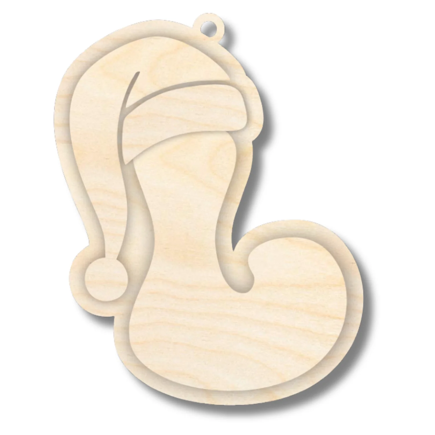 Unfinished Wood Layered Letter Santa Hat Tags | A-Z | 4 Piece | 6" Tall | 1/8" Wood | Wood Craft DIY - Image 14