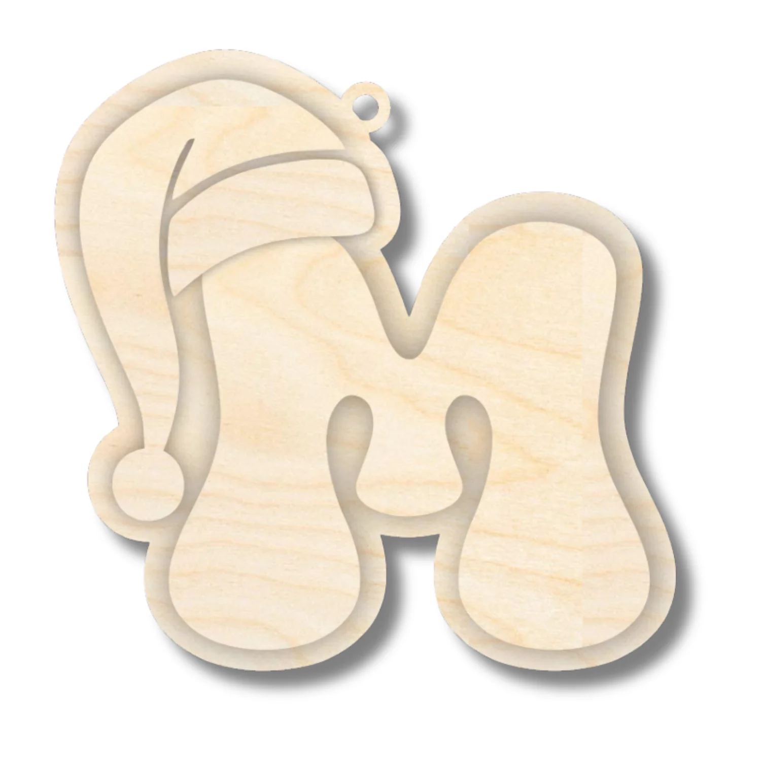Unfinished Wood Layered Letter Santa Hat Tags | A-Z | 4 Piece | 6" Tall | 1/8" Wood | Wood Craft DIY - Image 15