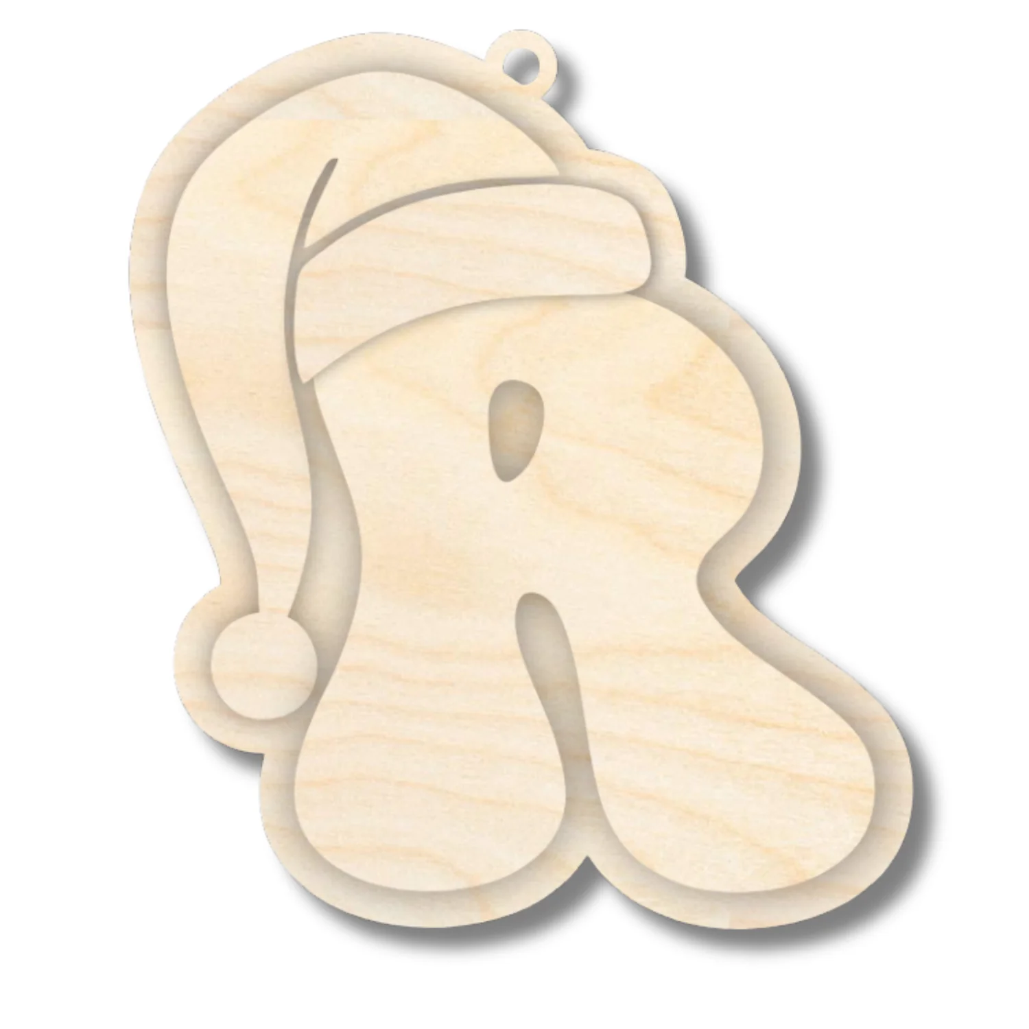 Unfinished Wood Layered Letter Santa Hat Tags | A-Z | 4 Piece | 6" Tall | 1/8" Wood | Wood Craft DIY - Image 20