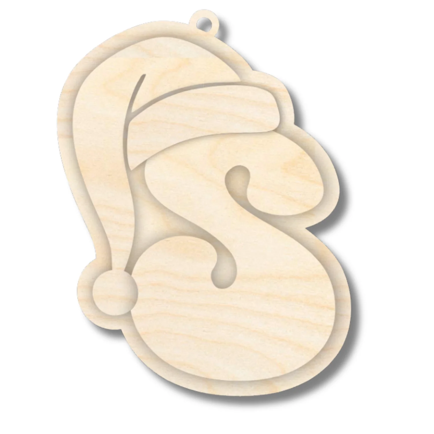 Unfinished Wood Layered Letter Santa Hat Tags | A-Z | 4 Piece | 6" Tall | 1/8" Wood | Wood Craft DIY - Image 21