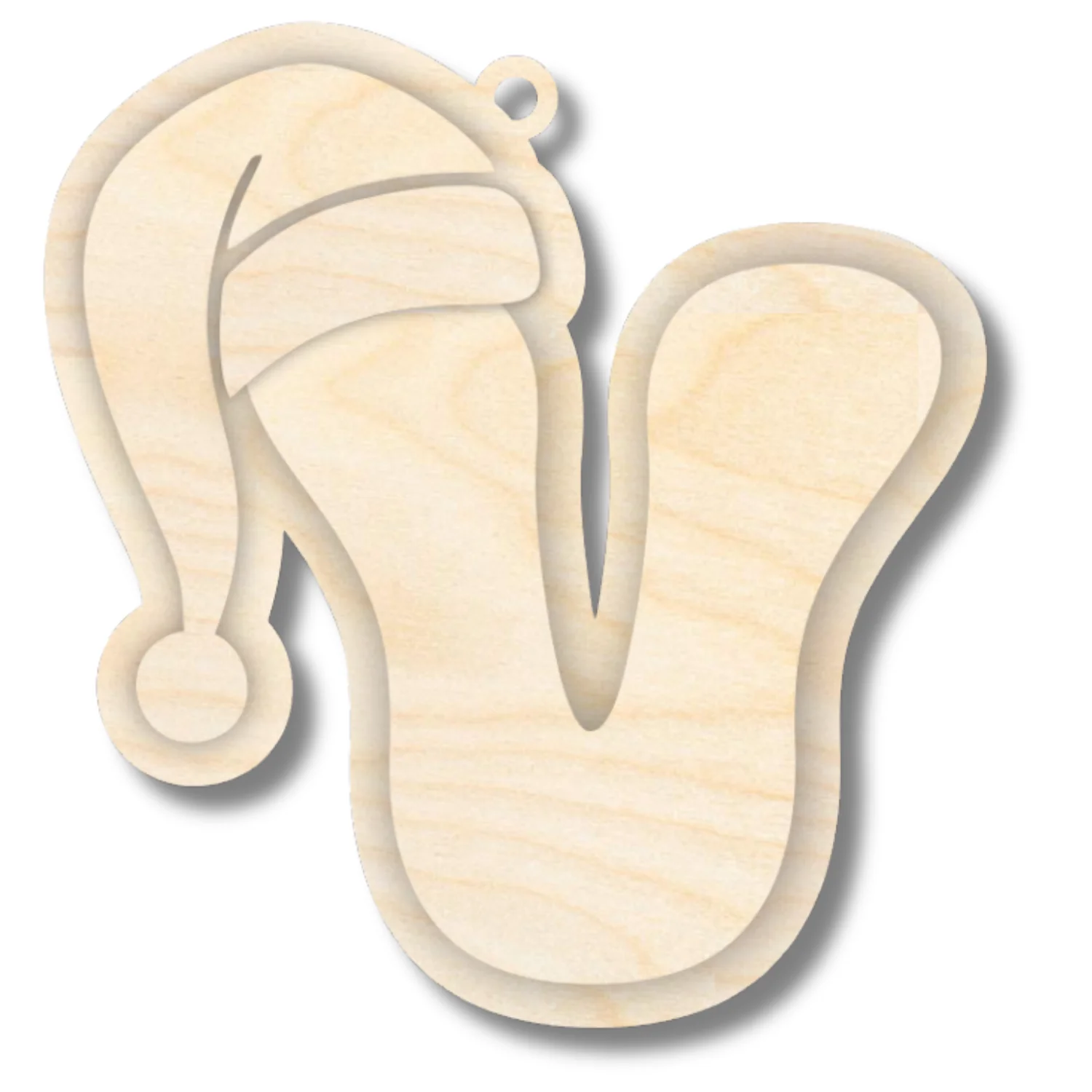 Unfinished Wood Layered Letter Santa Hat Tags | A-Z | 4 Piece | 6" Tall | 1/8" Wood | Wood Craft DIY - Image 24