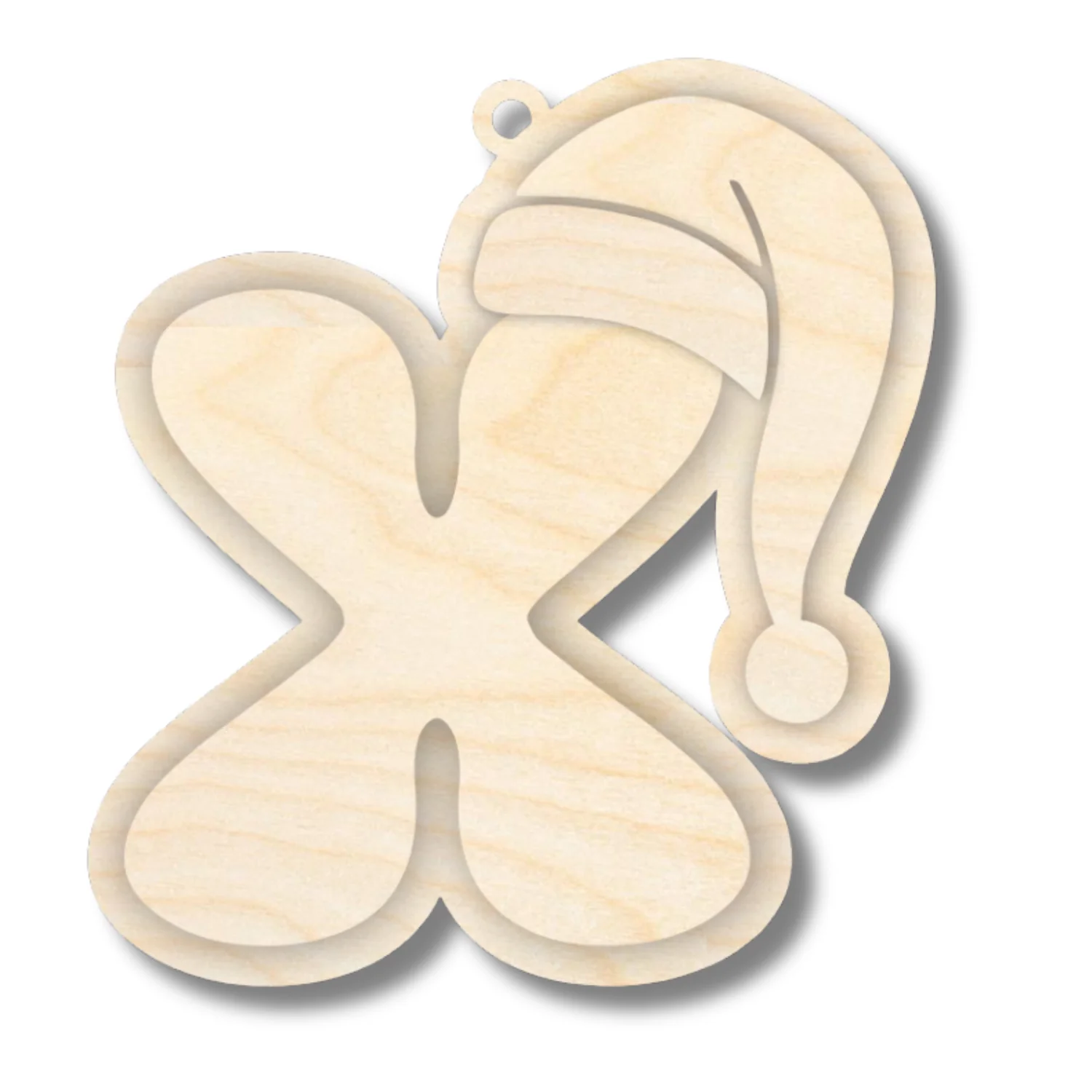 Unfinished Wood Layered Letter Santa Hat Tags | A-Z | 4 Piece | 6" Tall | 1/8" Wood | Wood Craft DIY - Image 26